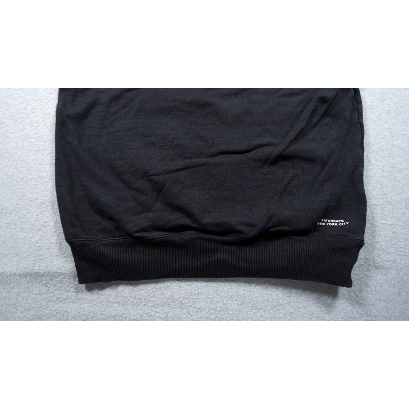 Saturdays NYC Saturdays NYC Sweatshirt Womens Medium Black Crewneck Short Sleeve Crew Neck Pullover Cotton Fleece Logo Regular Modern Casual/Business/Travel Size M / US 6-8 / IT 42-44 - 3 Thumbnail