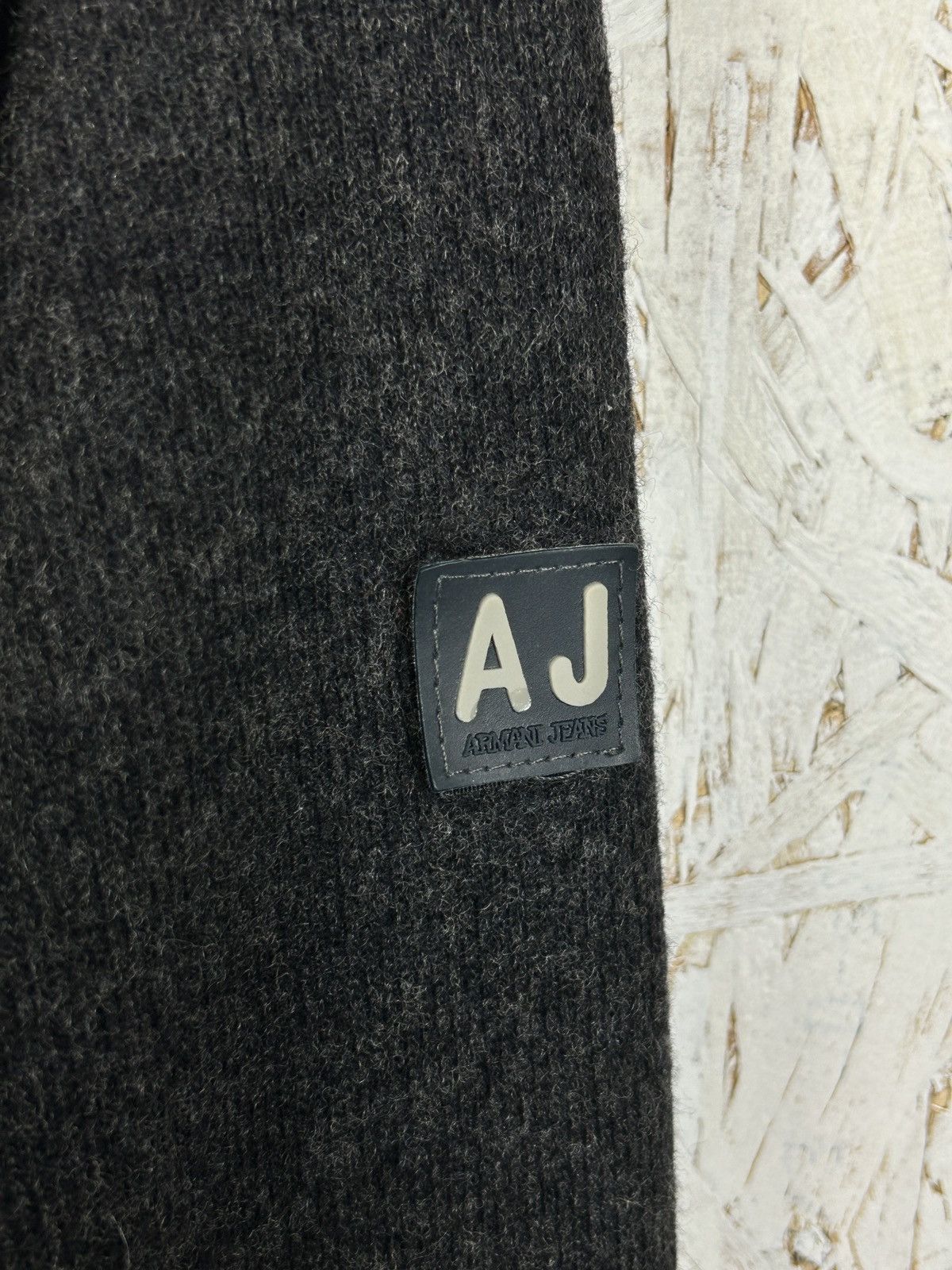 Armani 90s Armani Jeans Archive Wool Zip Hoodie Grey Size XL Size US XL / EU 56 / 4 - 4 Thumbnail