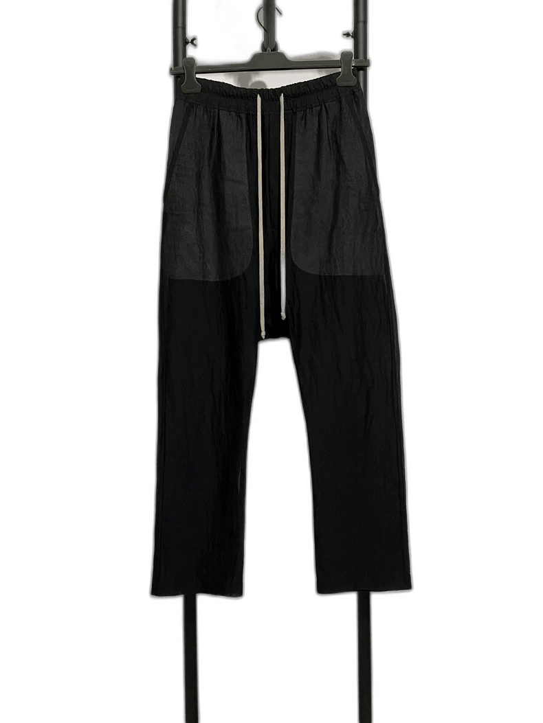 Rick Owens rick owens black drawstring cropped pants-2508 Size US 44 / EU 60 - 1 Thumbnail