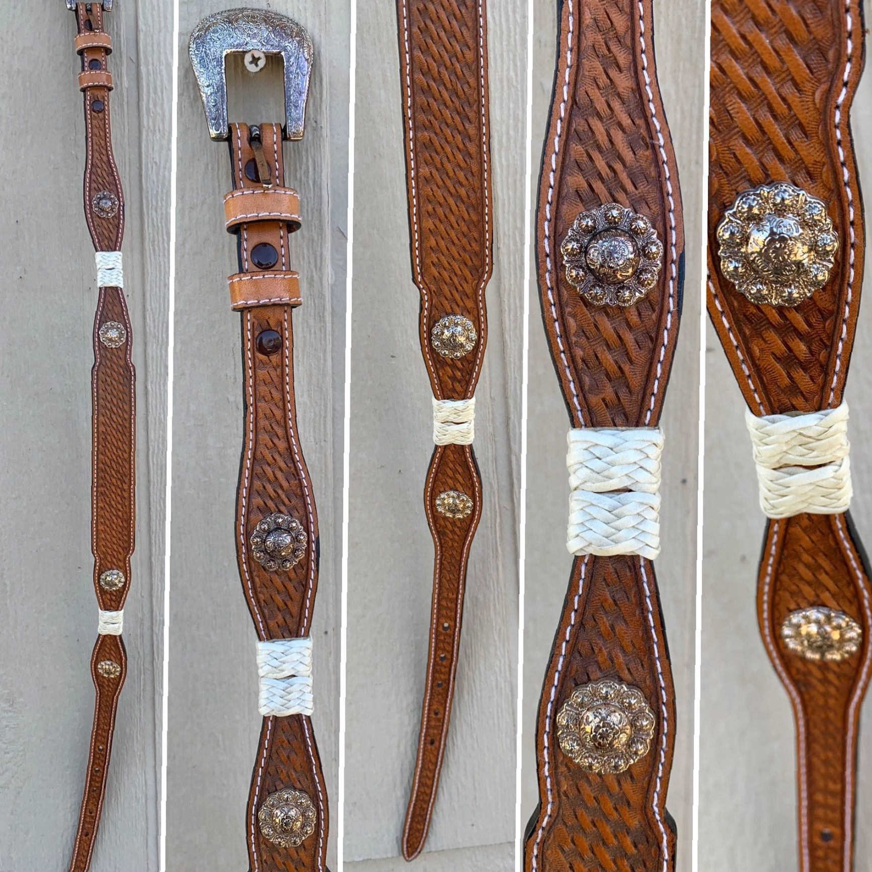 Doublet VINTAGE Double S Belt Collection 3218648-28 Belt Women Western Brown Leather Hand Tooled 28 Size ONE SIZE - 4 Thumbnail