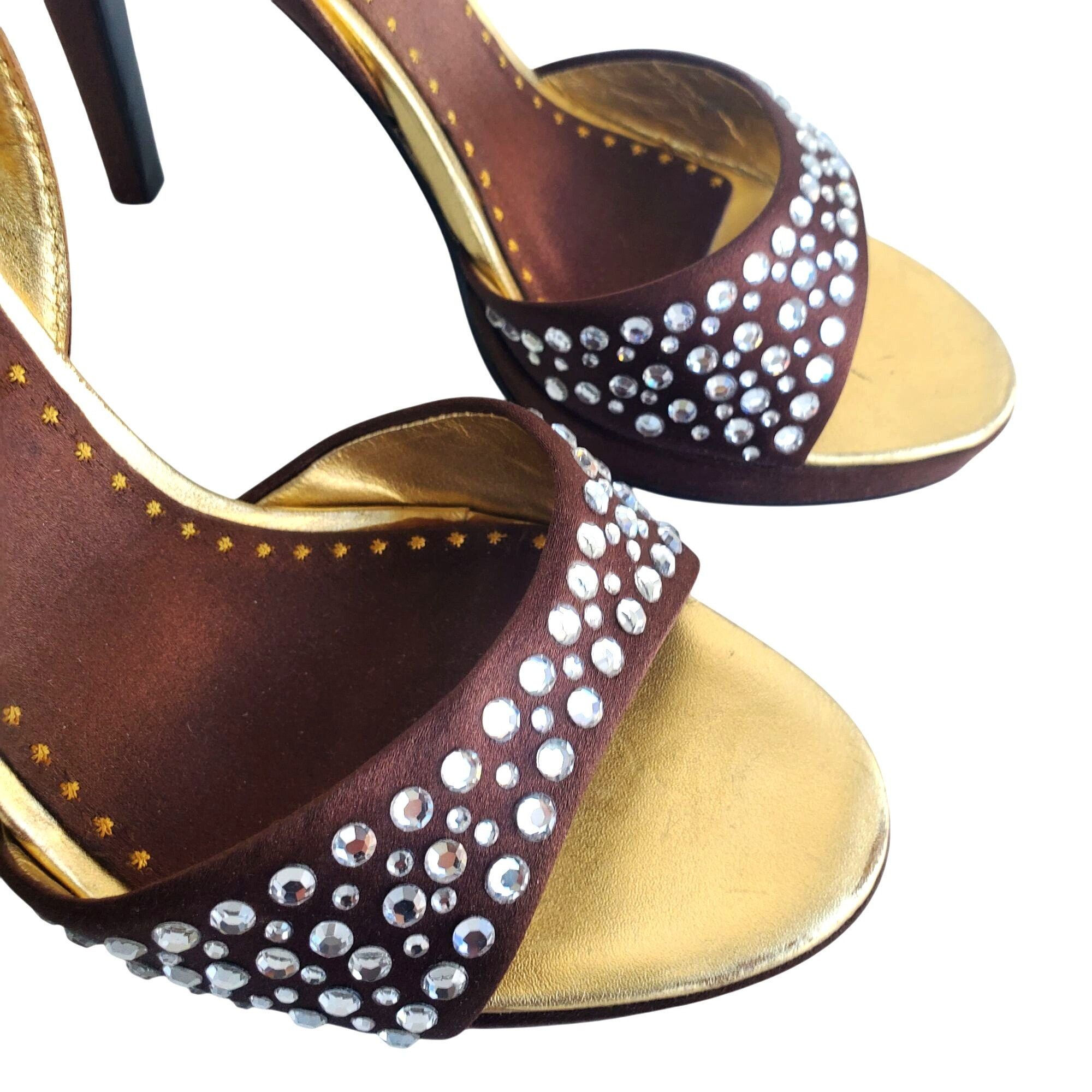 Betsey Johnson Betsey Johnson Cristie Platform Heels 7 Strappy Rhinestone B Size US 7 / IT 37 - 13 Thumbnail