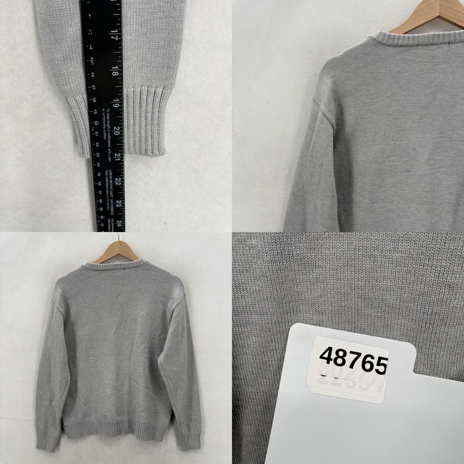 Vintage VIGOSS Sweater Womens Small Gray Skull Rhinestone Crewneck Knit Pullover Goth Size S / US 4 / IT 40 - 9 Thumbnail