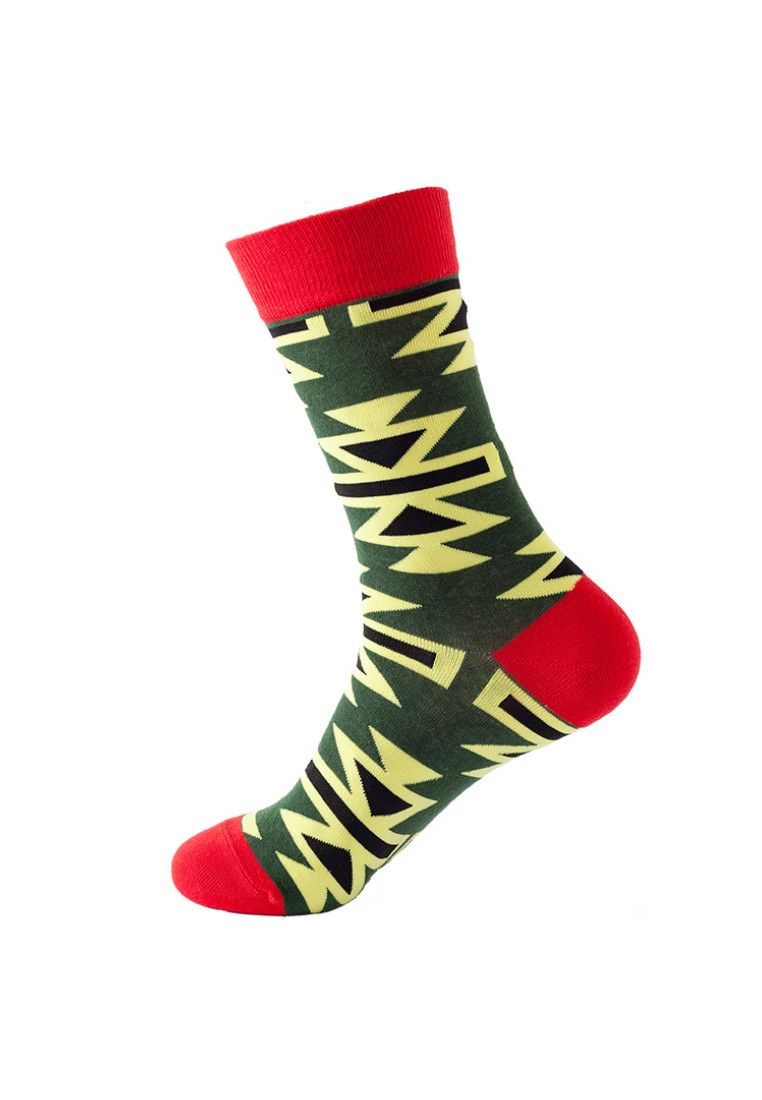 Other Set of 5 Pairs Geometric Theme Pattern Cozy Socks (One Size) Size ONE SIZE - 6 Thumbnail