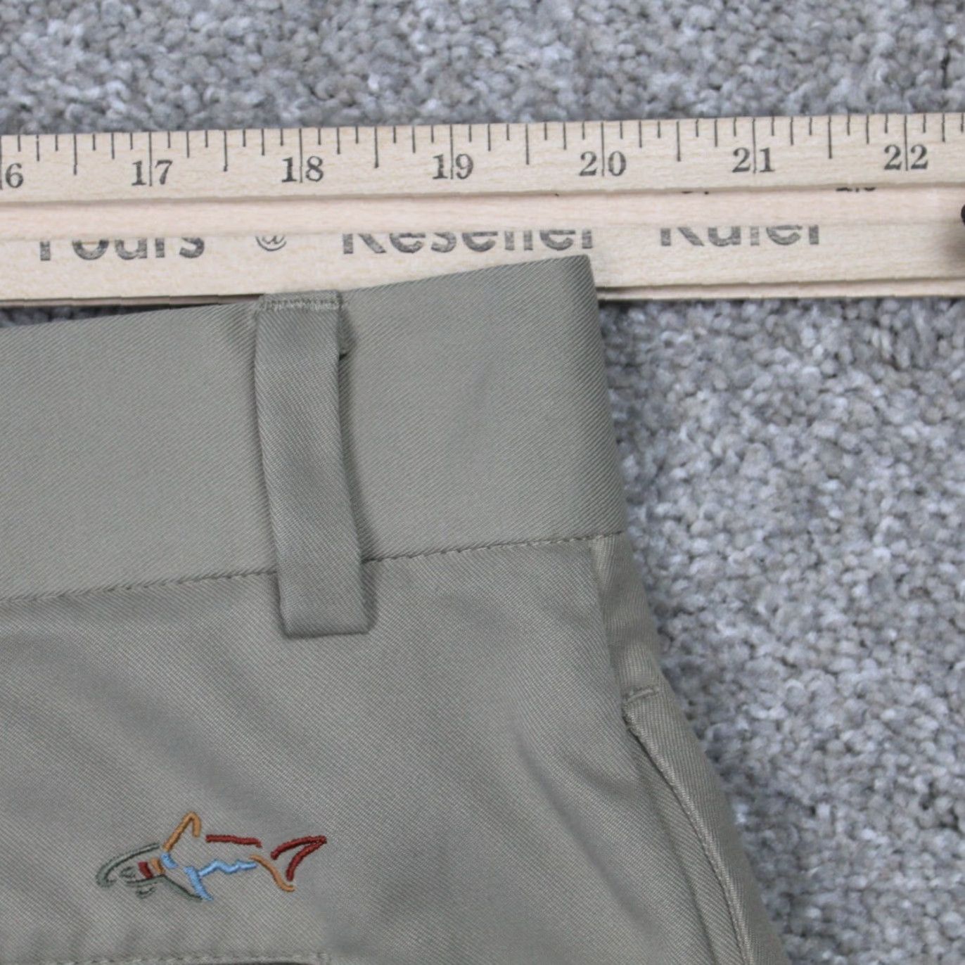 Vintage Greg Norman for Tasso Elba Shorts Mens 38 Beige 100% Polyester Golf w/10" inseam Short Size US 38 / EU 54 - 4 Thumbnail