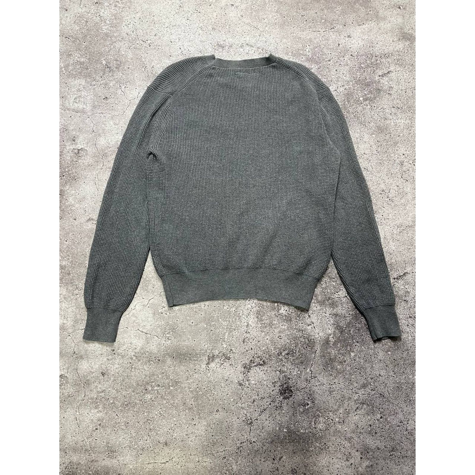 Allsaints Vintage AllSaints Crew Neck Sweater Gray Waffle Knit Large Size US L / EU 52-54 / 3 - 3 Thumbnail