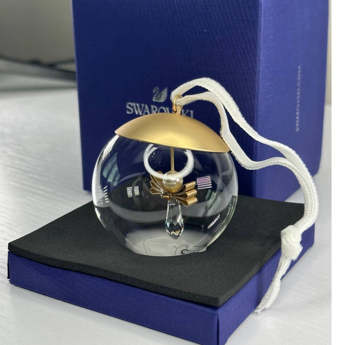 Swarovski Swarovski Holiday Magic Angel Ball Ornament, White Size ONE SIZE - 3 Thumbnail