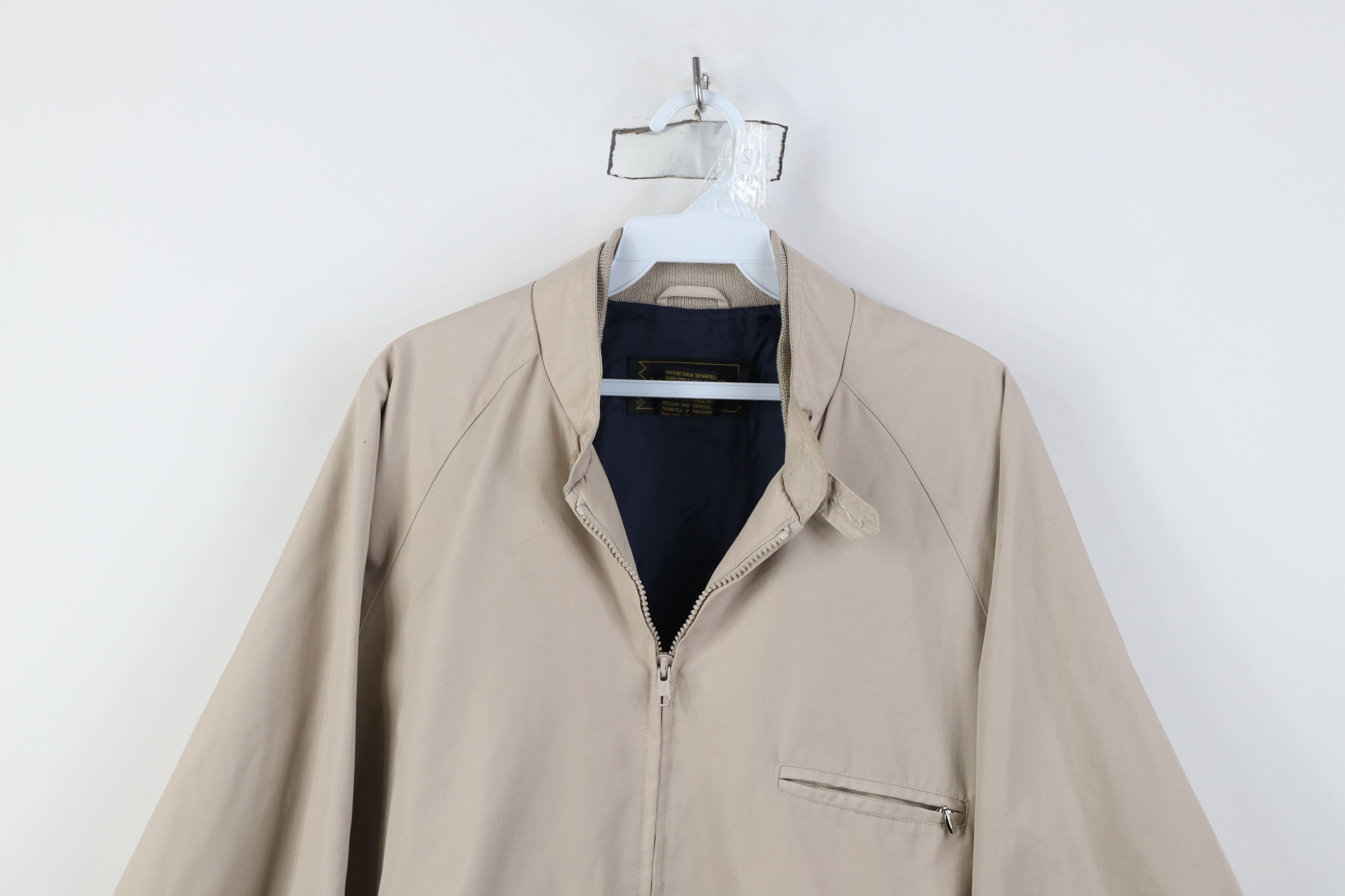 Vintage Vintage 70s Streetwear Full Zip Racer Bomber Jacket Beige Size US XXL / EU 58 / 5 - 2 Thumbnail