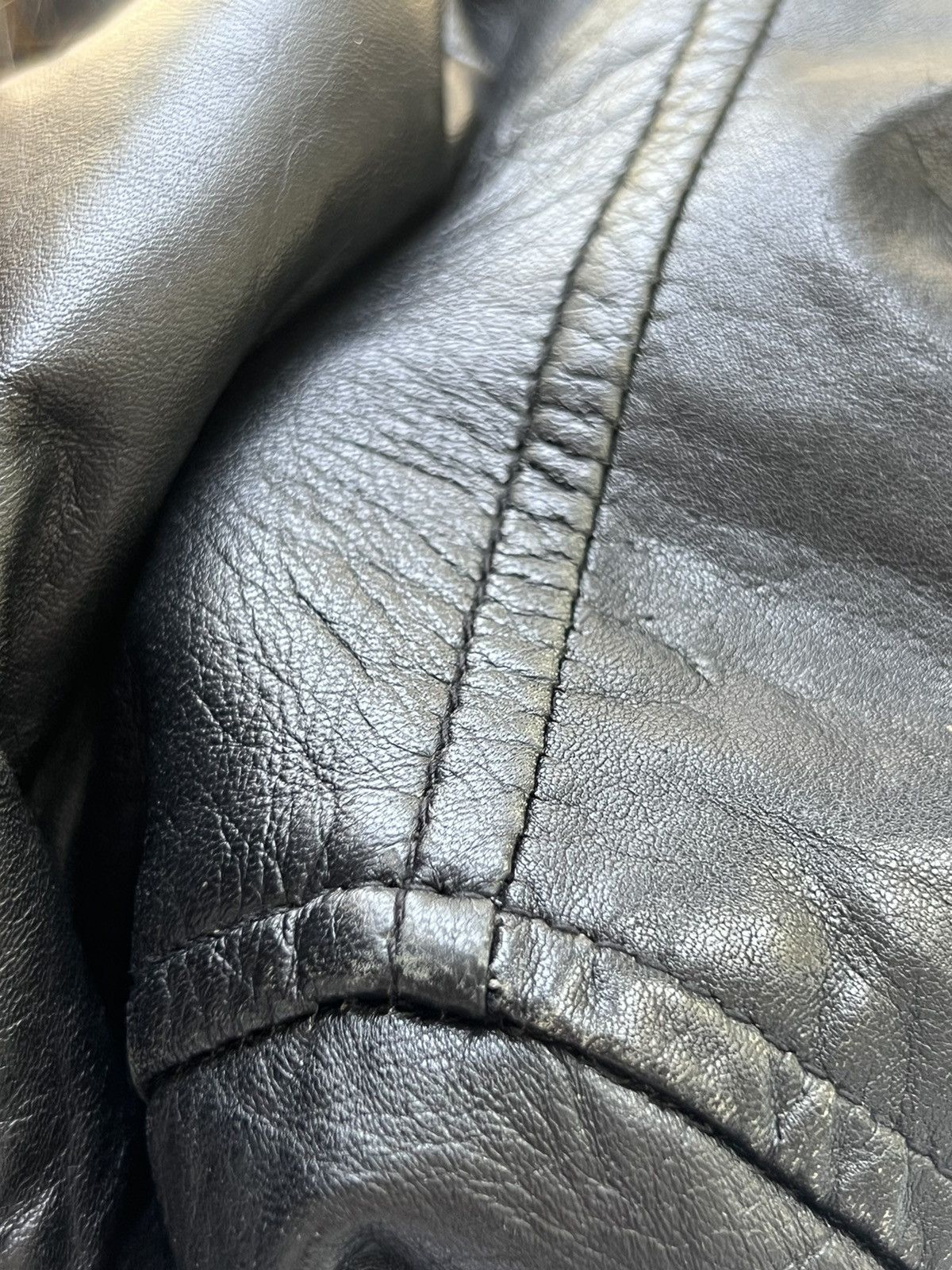 Emporio Armani Emporio Armani Leather Jacket Big Logo Size US M / EU 48-50 / 2 - 14 Thumbnail