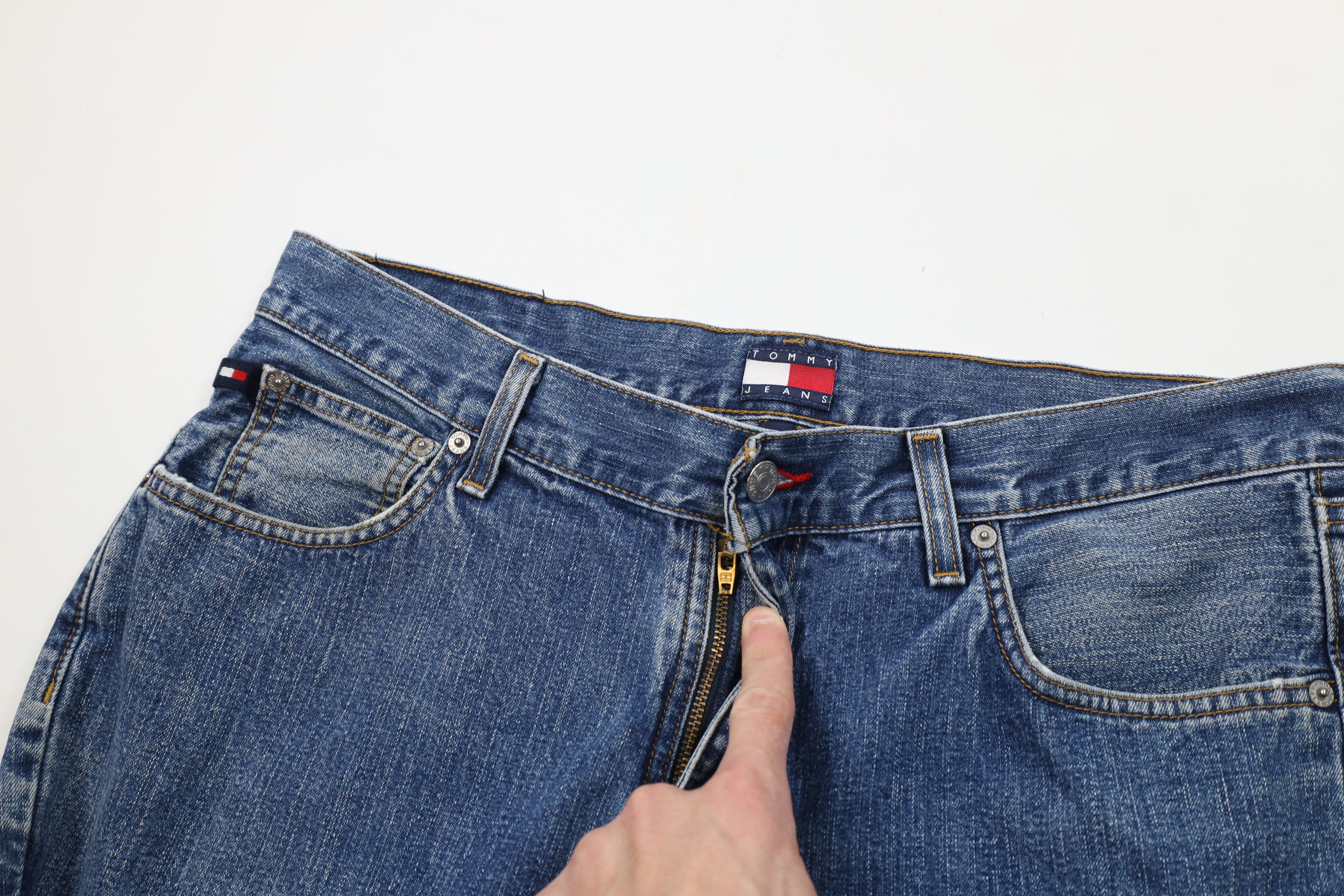 Tommy Hilfiger Vintage 90s Y2K Tommy Hilfiger Fit Wide Leg Denim Jeans Size US 34 / EU 50 - 6 Thumbnail