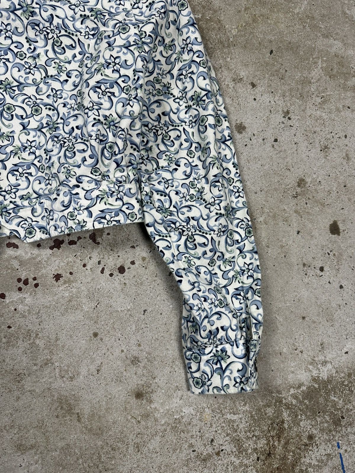 Other Vintage 90s Rampage Floral Print Cropped Denim Jeans Jacket Size M / US 6-8 / IT 42-44 - 11 Thumbnail