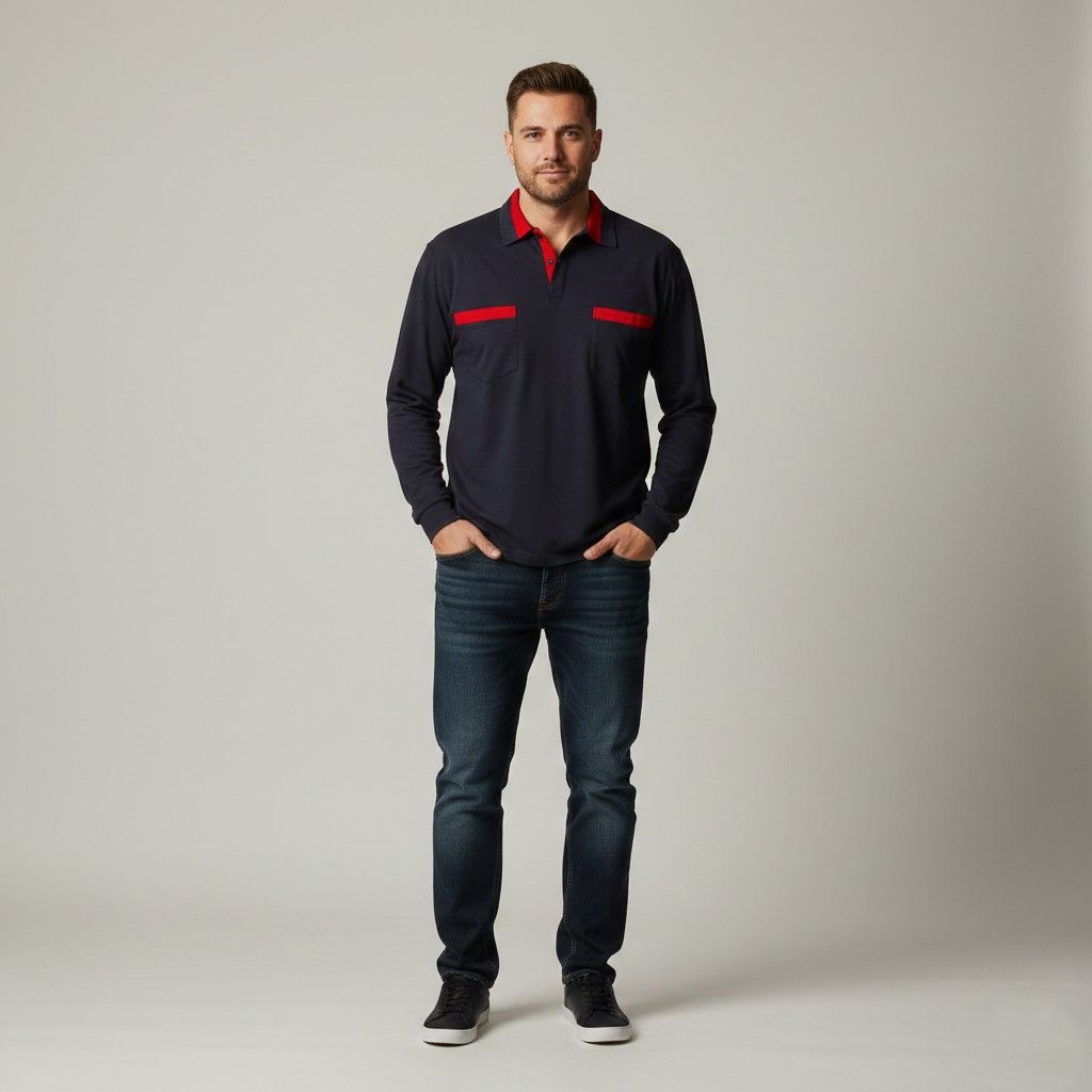 Vintage Roger Kent Men 62 XXL Polo Shirt Navy Cotton Vintage 3809 Size US XXL / EU 58 / 5 - 1 Thumbnail