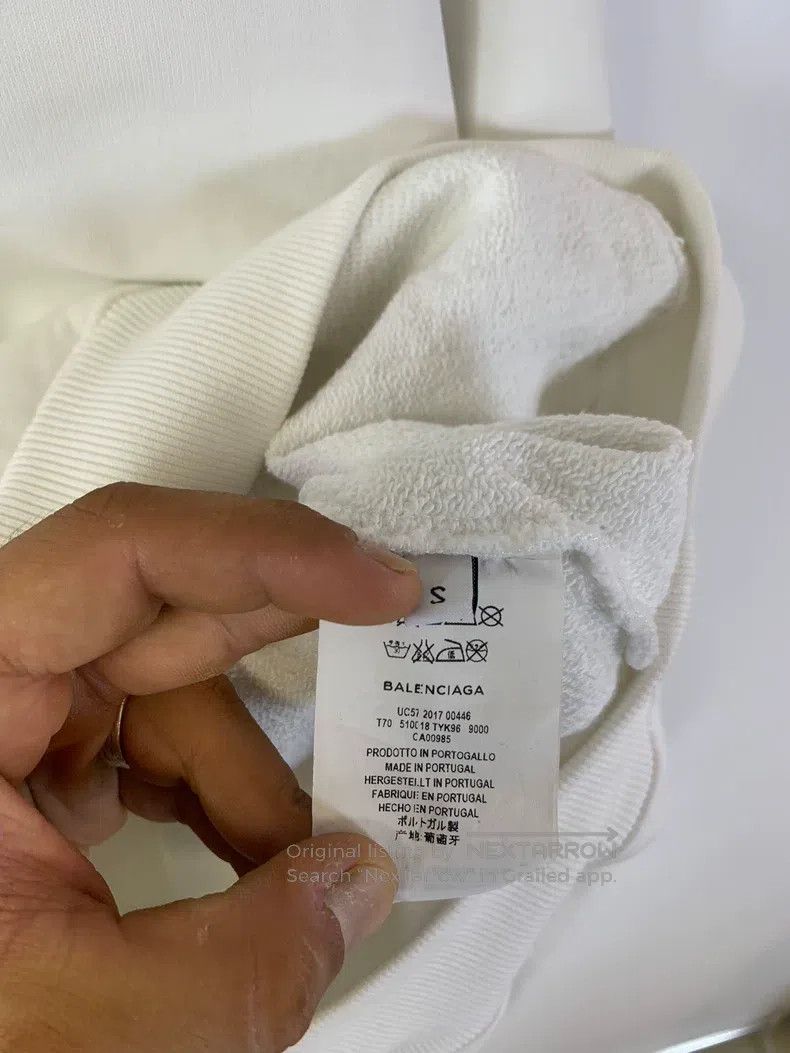 Balenciaga Balenciaga Letter Pattern Printed Hooded Long Sleeve Sweat Size US S / EU 44-46 / 1 - 4 Thumbnail