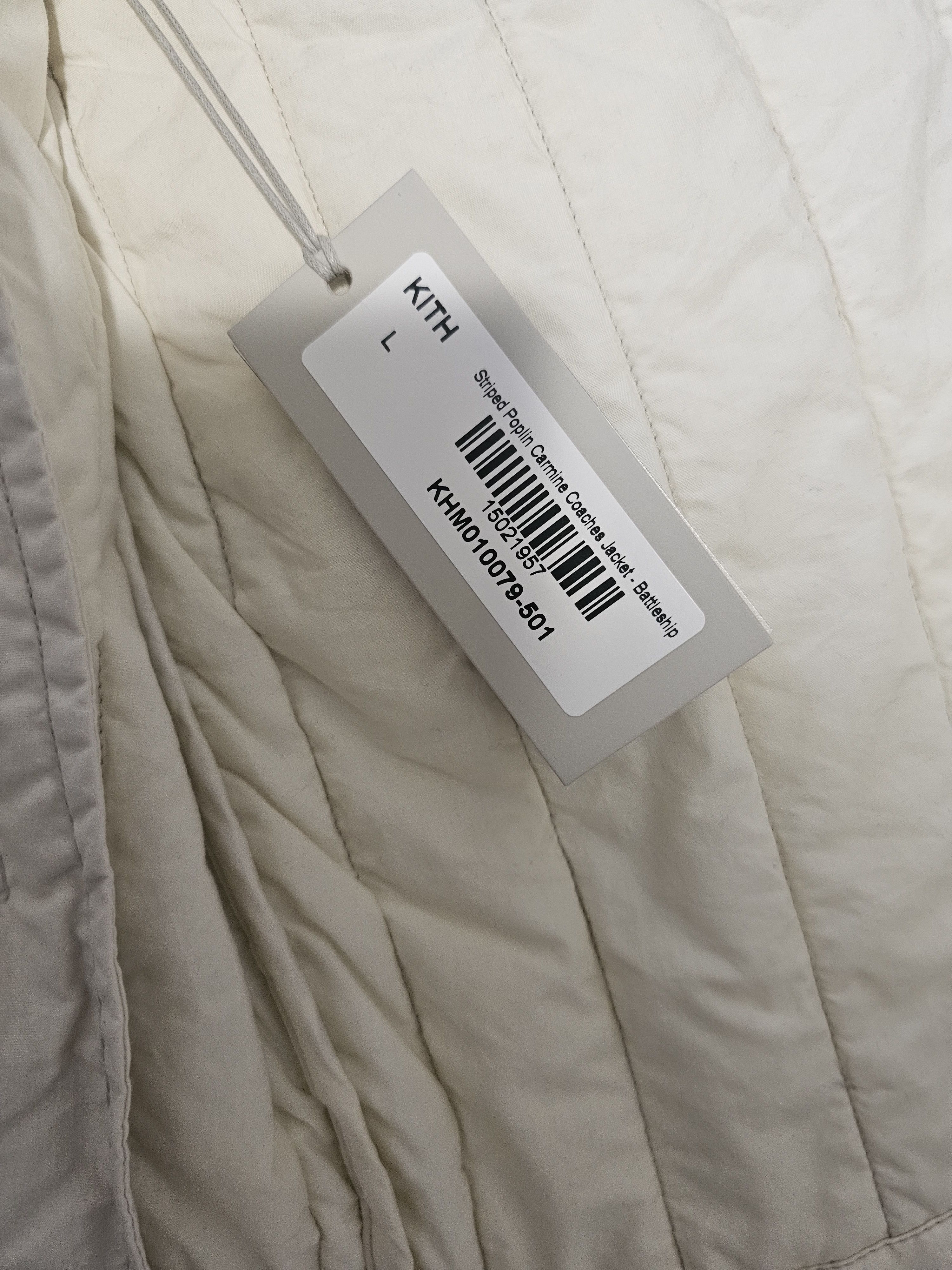 Kith Striped Poplin Carmine Coach Jacket Size US L / EU 52-54 / 3 - 1 Thumbnail