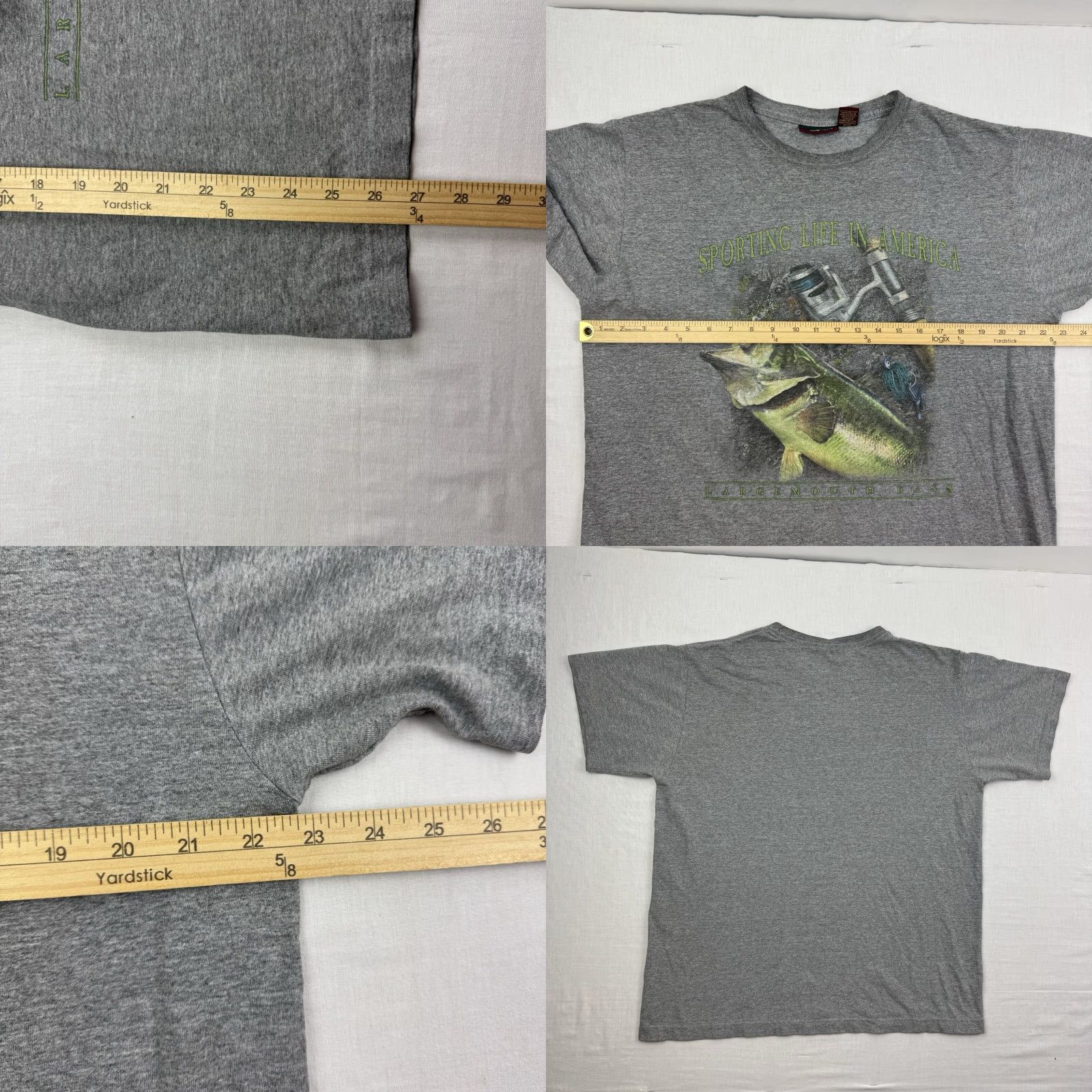 Vintage VINTAGE Saddlebred Gray Short Sleeve T-Shirt Adult Medium Nature Animals Fishing Y2K Mens Size US M / EU 48-50 / 2 - 8 Thumbnail