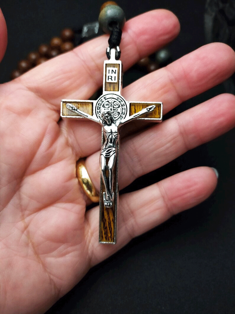 Other Saint Benedict Rosary Necklace Chain Catholic Church Jesus Size ONE SIZE - 3 Thumbnail