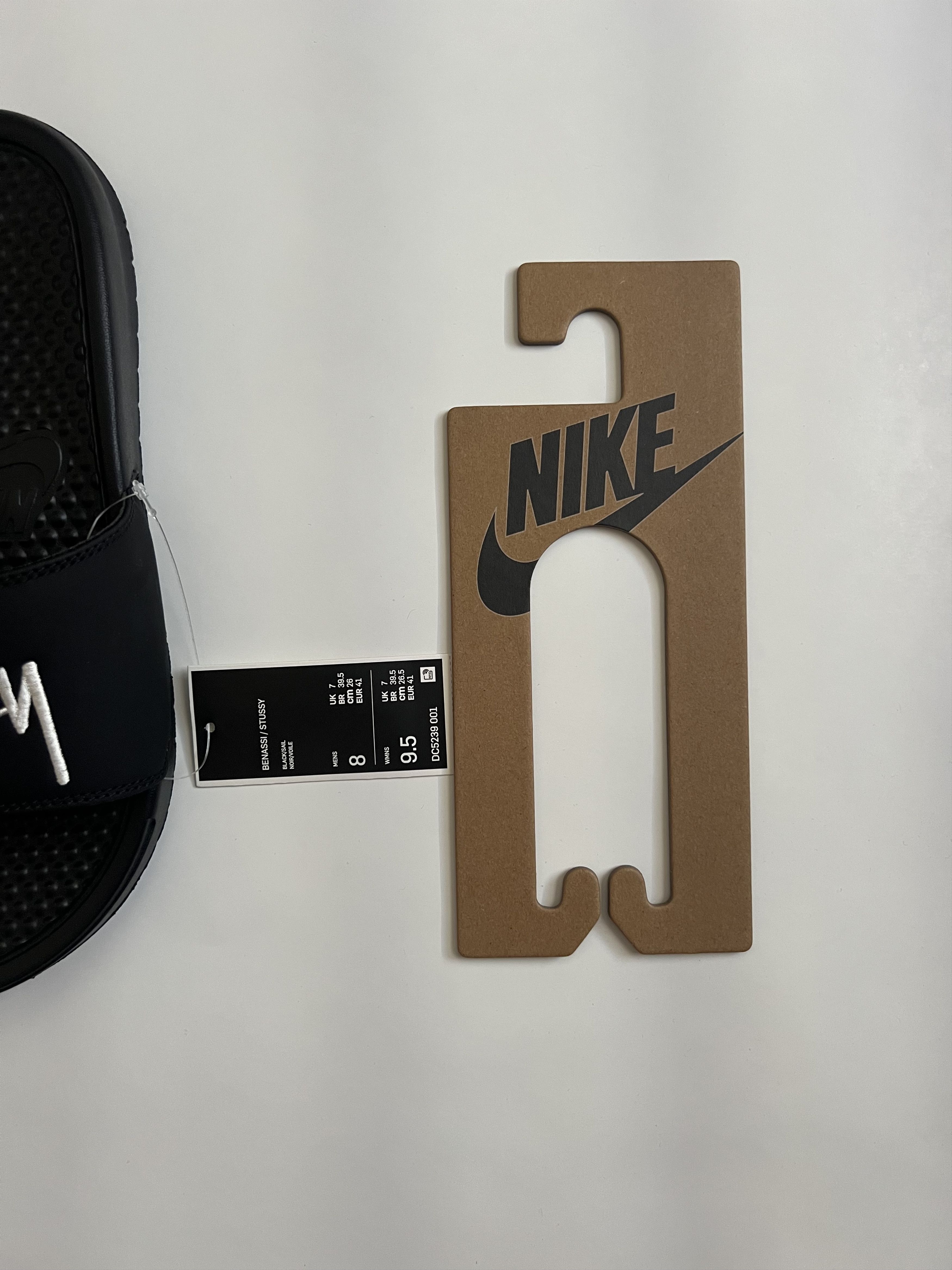 Nike × Stussy Size 8 - Nike x Stüssy Benassi Slide Black Suede Rubber(NEW) Size US 8 / EU 41 - 7 Thumbnail