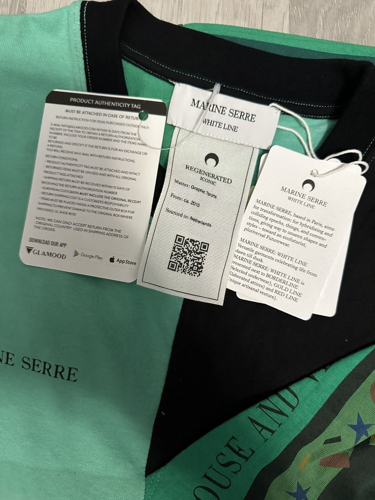 Marine Serre Regenerated Graphic-Print T-Shirt Size US S / EU 44-46 / 1 - 2 Thumbnail