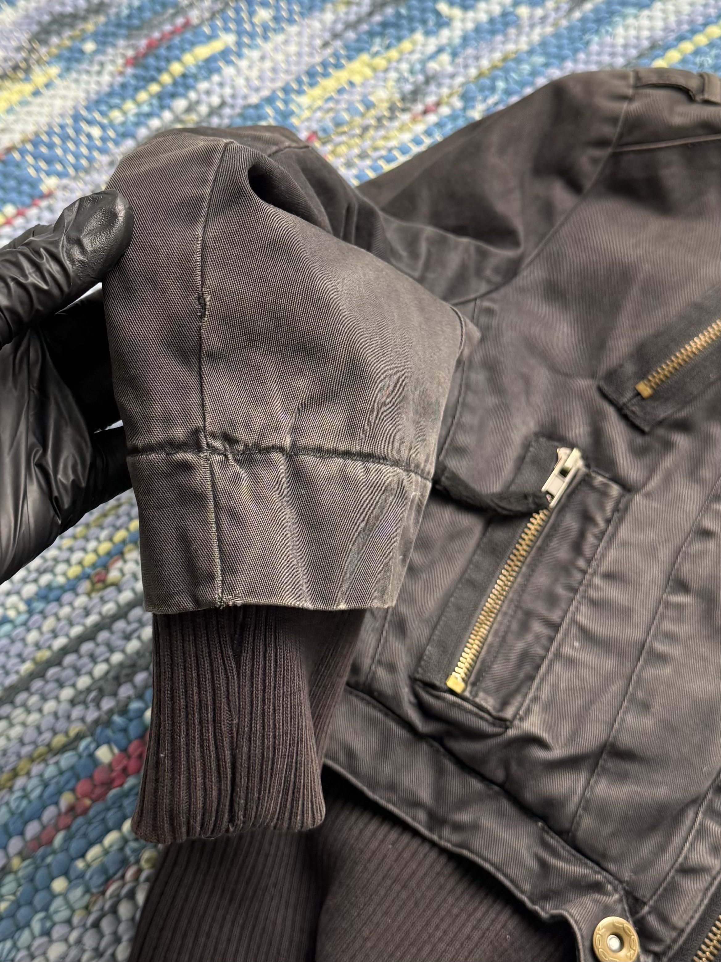 Vintage Vintage Black Crop Jacket Bomber Zip Utility Casual Coat Size M / US 6-8 / IT 42-44 - 9 Thumbnail