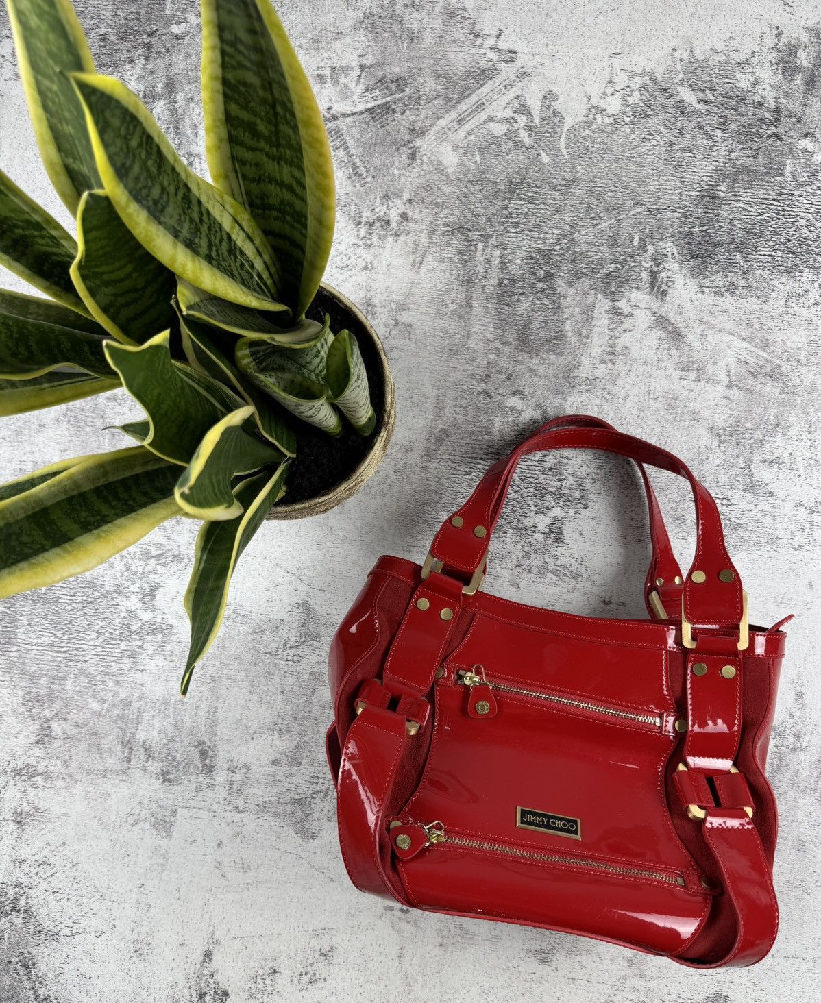 Jimmy Choo Jimmy Choo Maddy Cobalt Red 2003 Luxury Crossbody Italian Leather Bucket Bag Size ONE SIZE - 1 Thumbnail