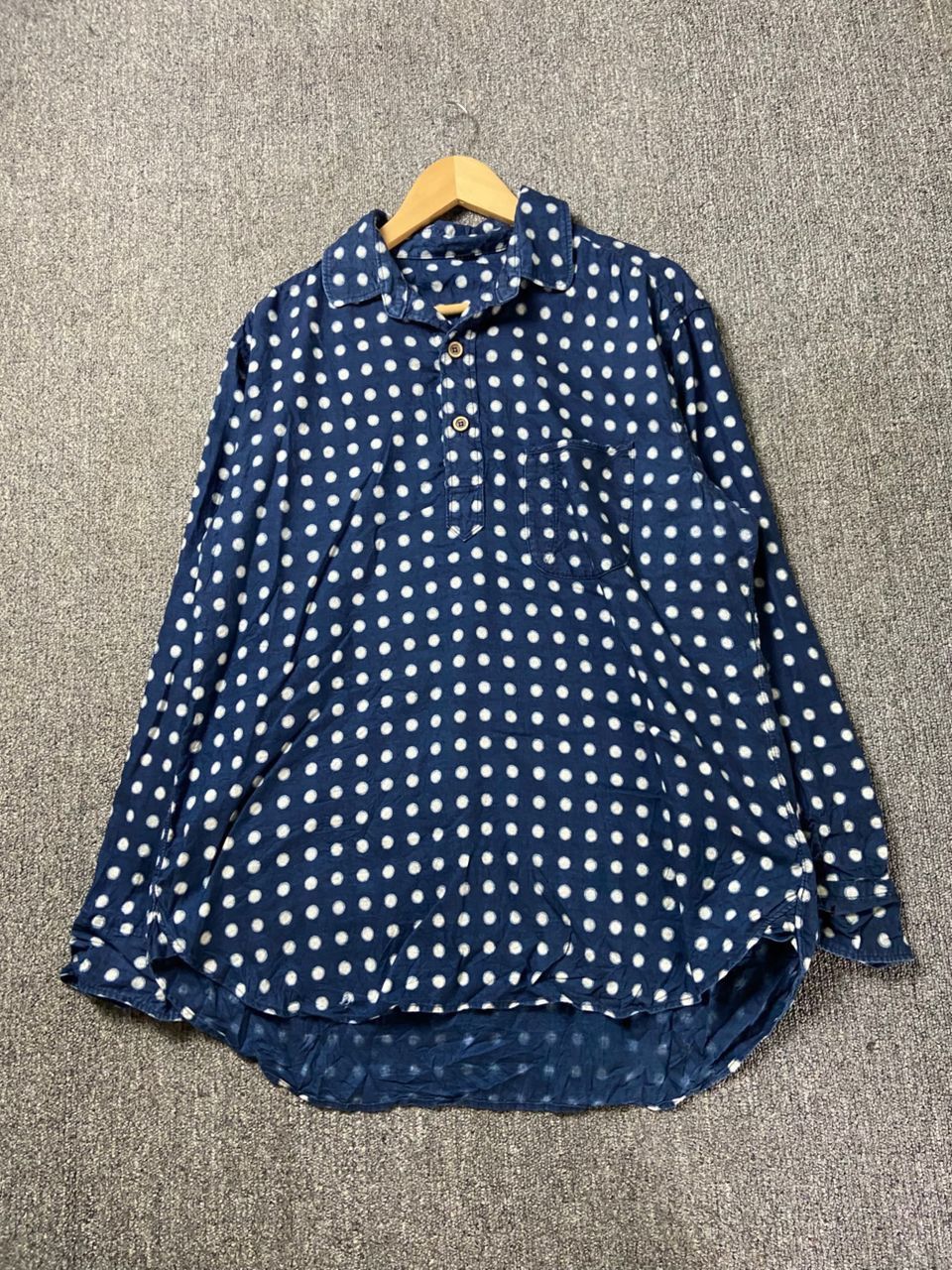 Japanese Brand 45R Japanese Brand Polka Dot Printed Shirt (204) Size US M / EU 48-50 / 2 - 1 Thumbnail