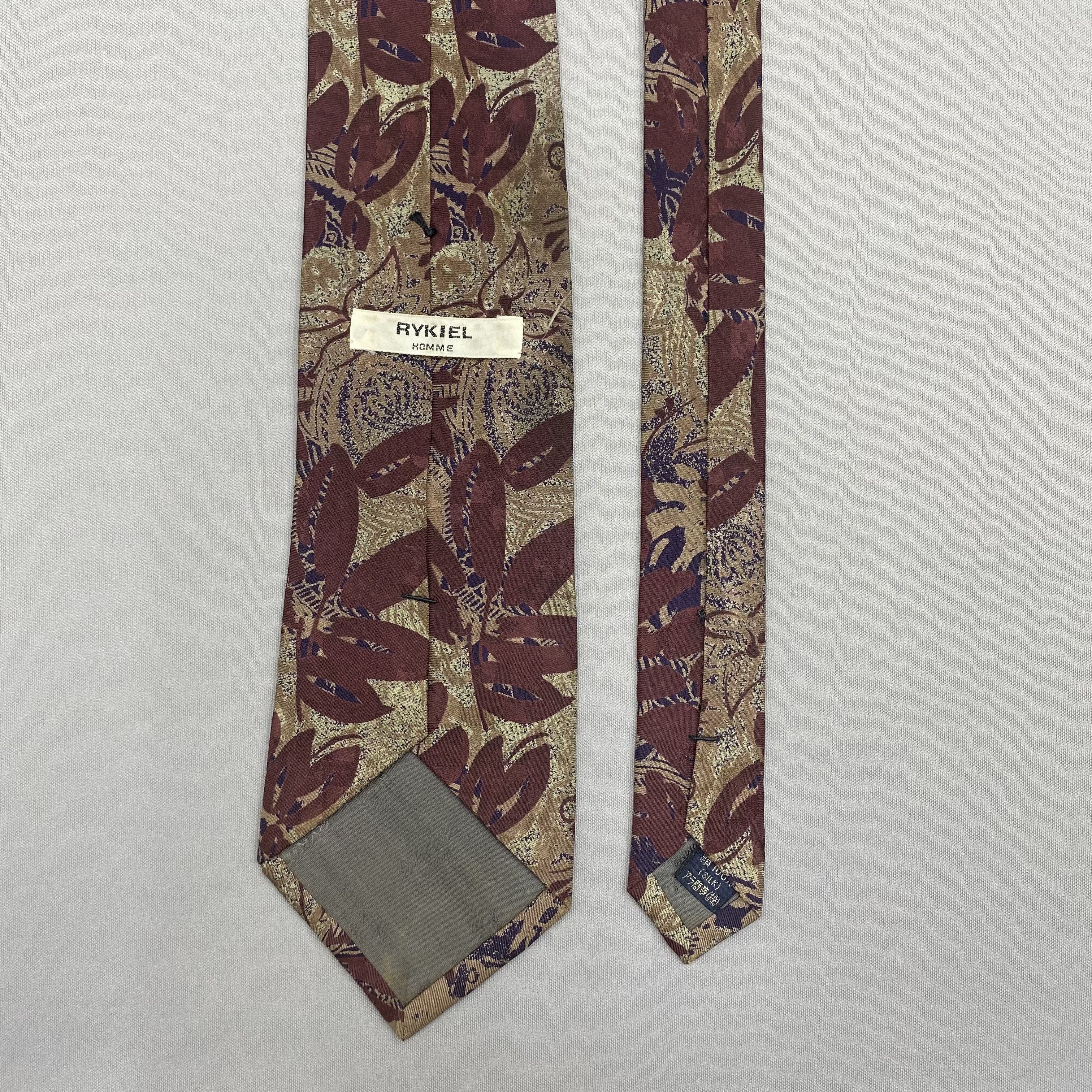 Japanese Brand Vintage Sonia Rykiel Homme SILK Necktie Cravate Pure Silk Size ONE SIZE - 6 Thumbnail