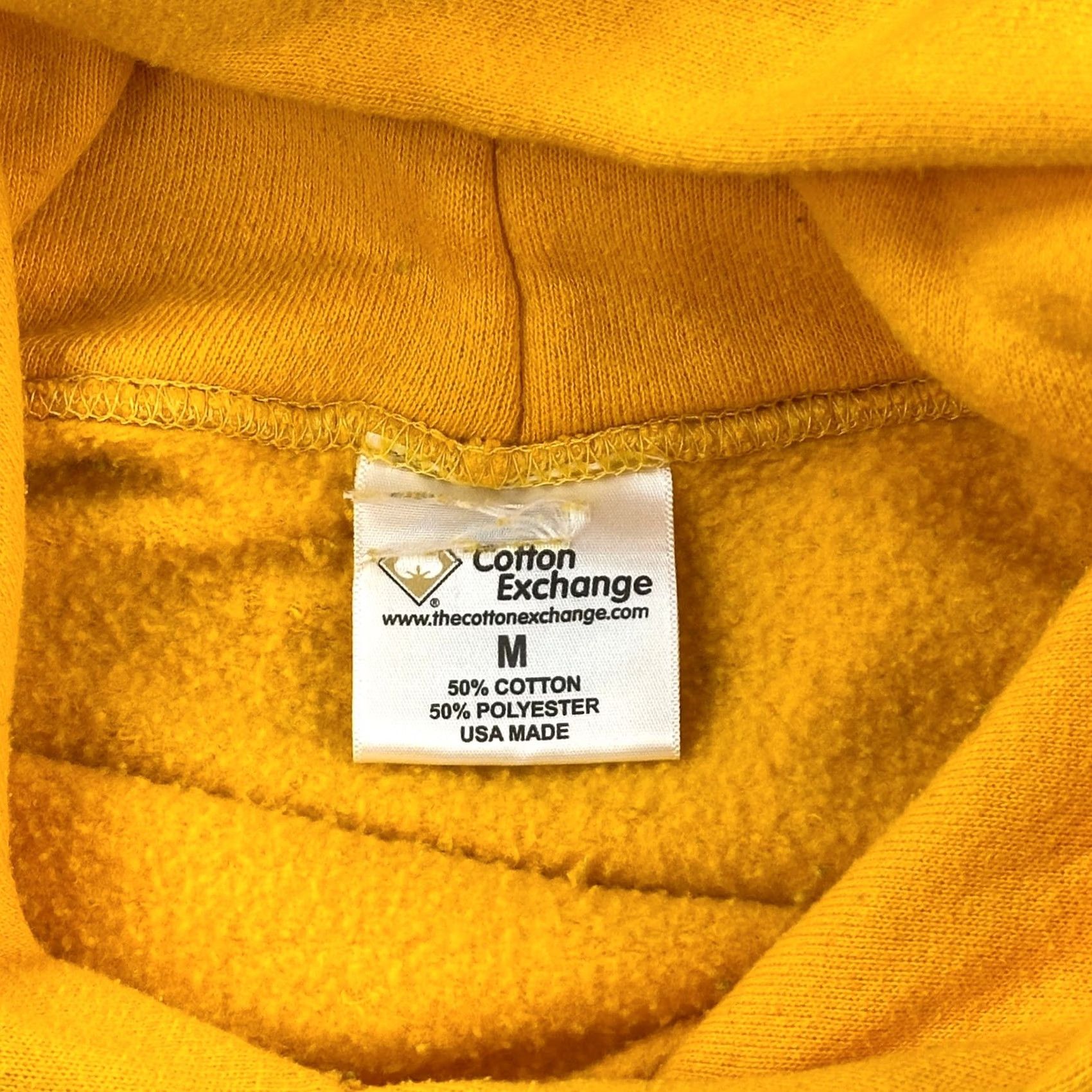 Vintage VINTAGE The Cotton Exchange Hoodie Mens M Yellow Pullover USA Made Y2K Size US M / EU 48-50 / 2 - 3 Thumbnail