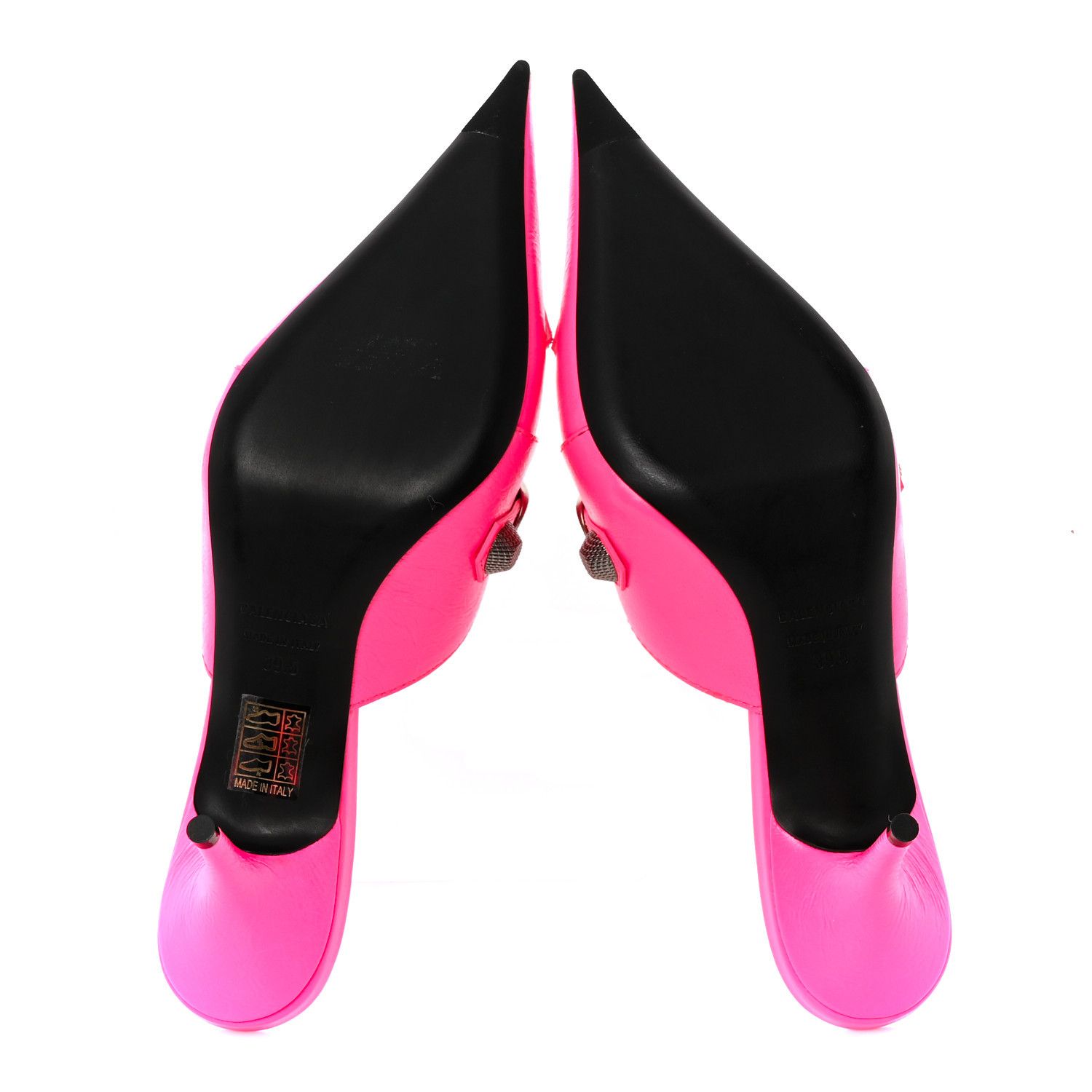 Balenciaga o1la1rc1a1024 Cagole M70 Mules in Fluo Pink Size US 8 / IT 38 - 5 Thumbnail