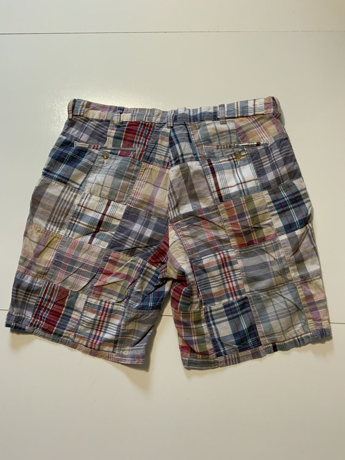 Polo Ralph Lauren Polo Ralph Lauren Patchwork Plaid Flat Front Classic Shorts Size US 36 / EU 52 - 3 Thumbnail