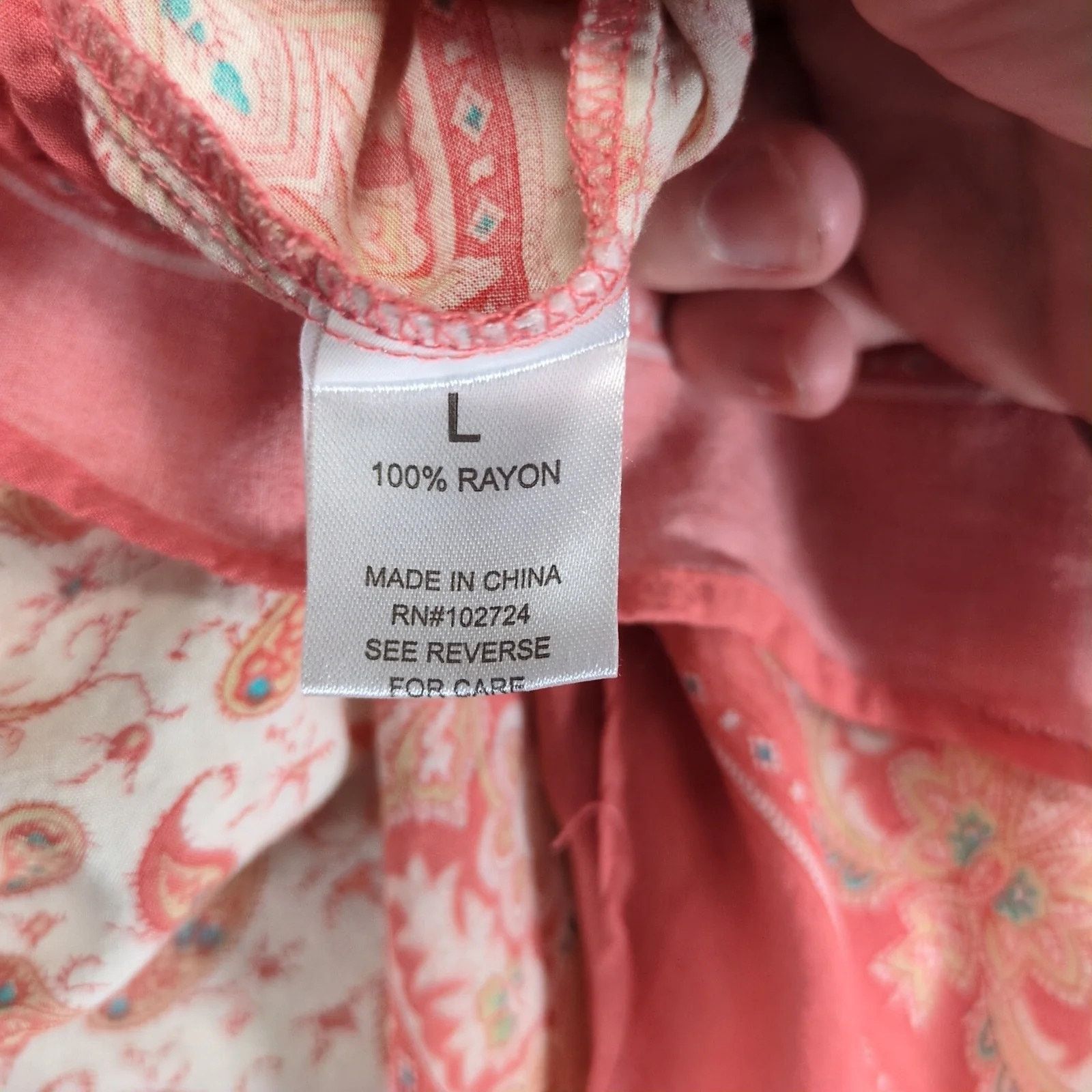 Anthropologie Grand & Greene Orange Floral Paisley Blouse Sz L Puff Sleeve Size L / US 10 / IT 46 - 4 Thumbnail