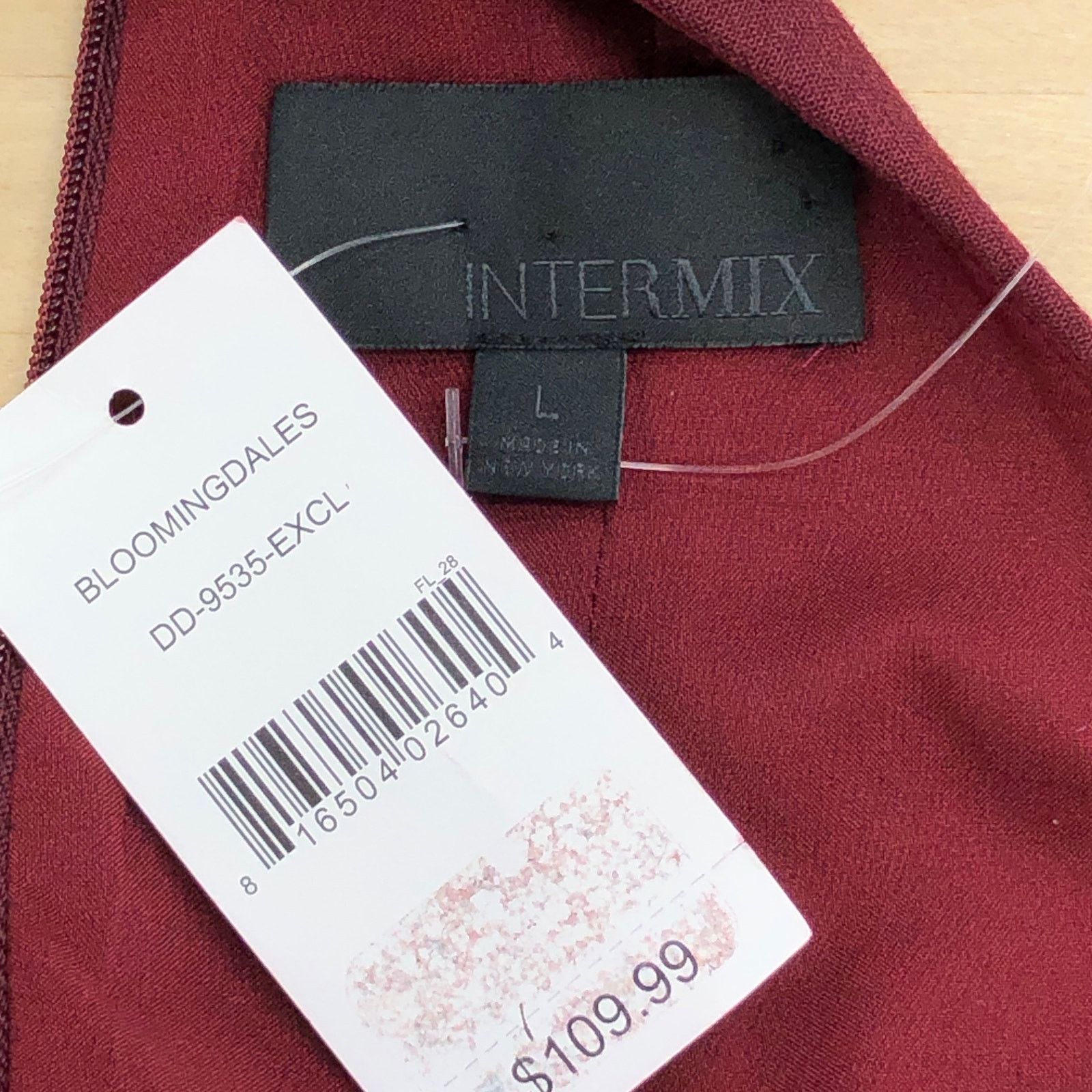 INTERMIX Intermix Sz L Dress Kirby Fitted Cut Out Shift Burgundy NEW Size L / US 10 / IT 46 - 12 Thumbnail
