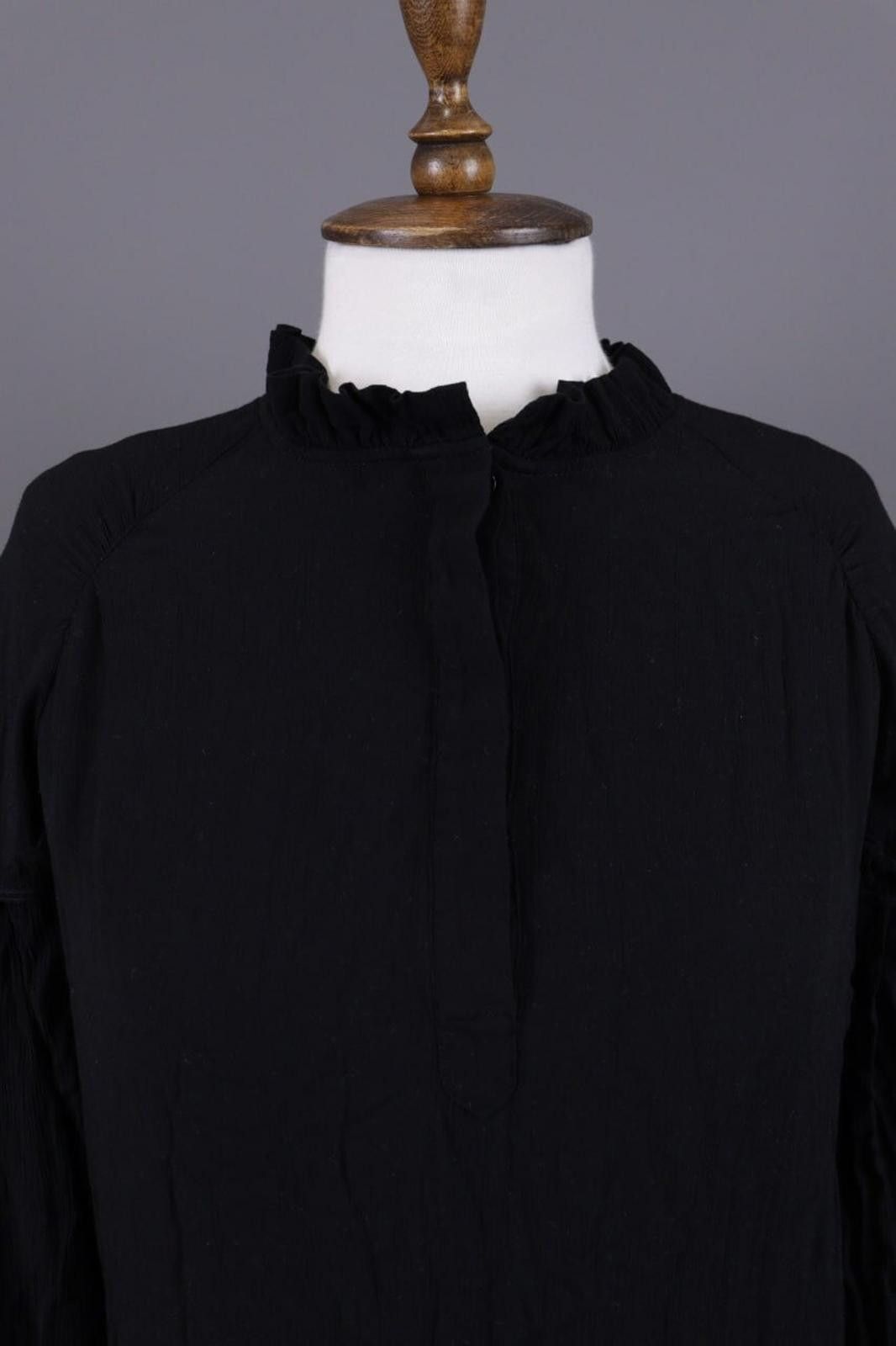 Wilkes Bashford BA&SH Black Vinil Noir Lagenlook Relaxed Midi Dress 2 / M Size M / US 6-8 / IT 42-44 - 4 Thumbnail
