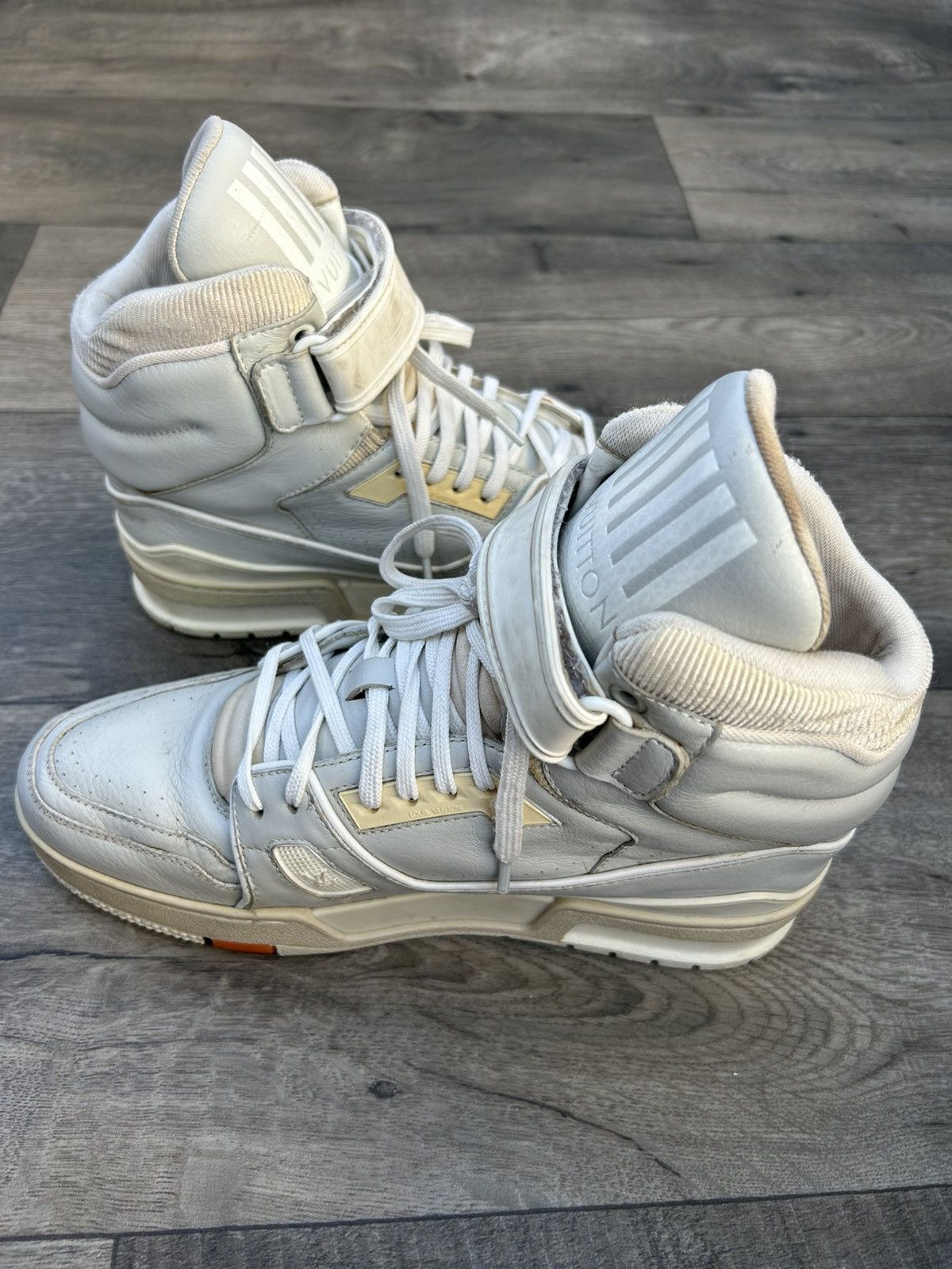Louis Vuitton Louis Vuitton x Virgil Abloh High Top Trainer Sneakers. Size US 7 / EU 40 - 3 Thumbnail