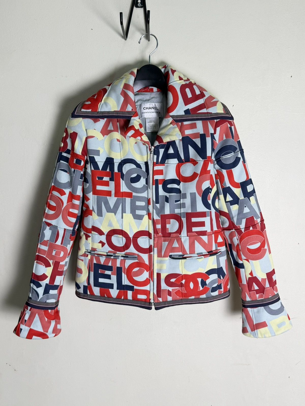 Chanel Identification Multi Color Graffiti Padded Jacket