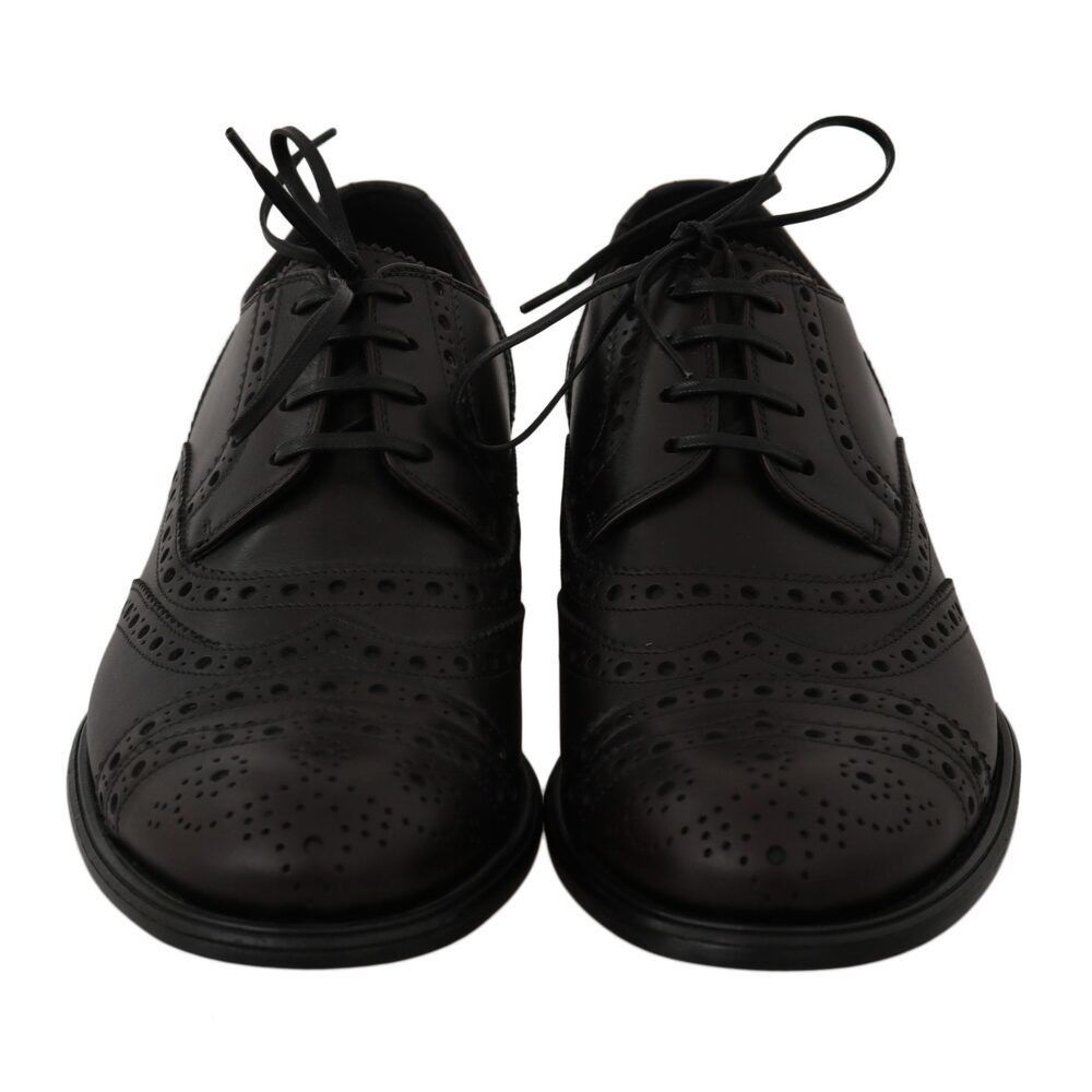 Dolce & Gabbana Dolce & Gabbana Elegant Bordeaux Wingtip Derby Dress Shoes Size US 6 / EU 39 - 2 Thumbnail