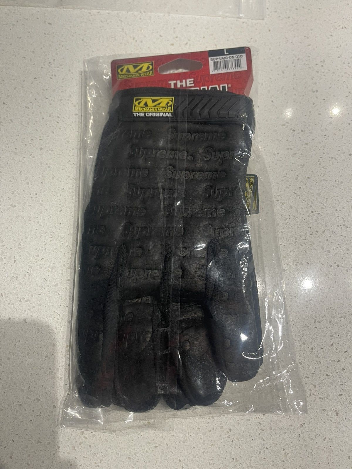 image of Supreme Mechanix Leather Work Gloves in Black, Men's