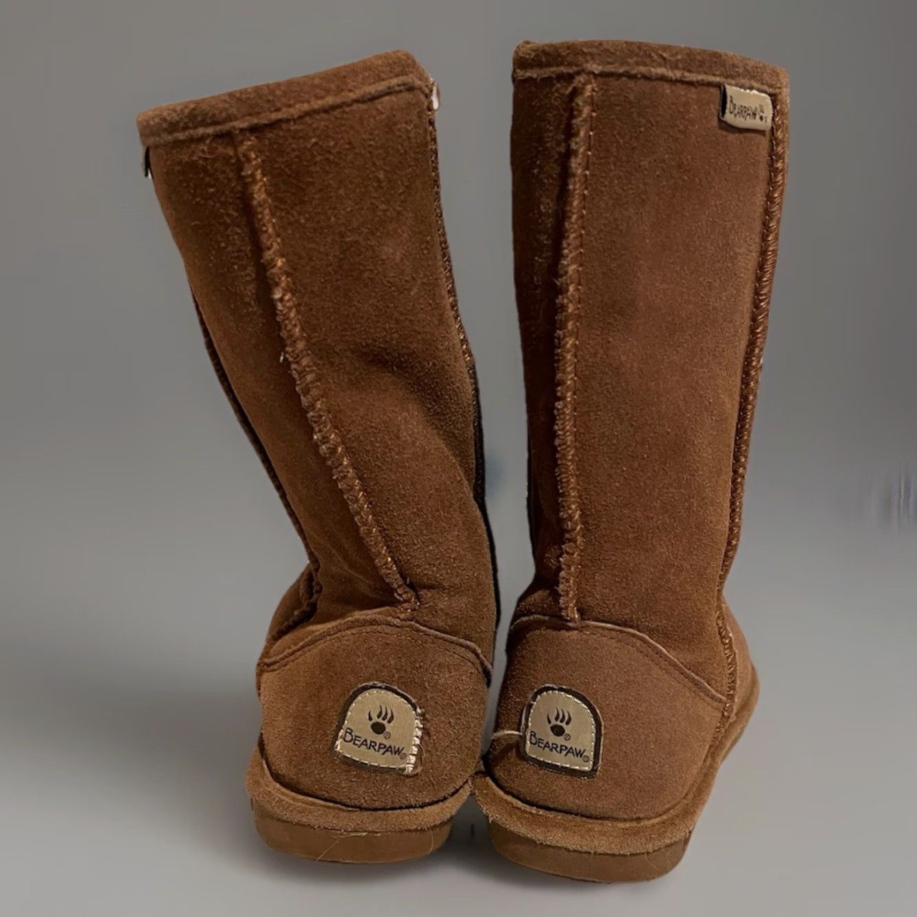 Vintage BEARPAW Emma Boot Women Suede Tan Lined Shearling Sheepskin 7, Outdoor Winter Fall Spring Bohemian Style Womens Size 28" / US 6 / IT 42 - 4 Thumbnail