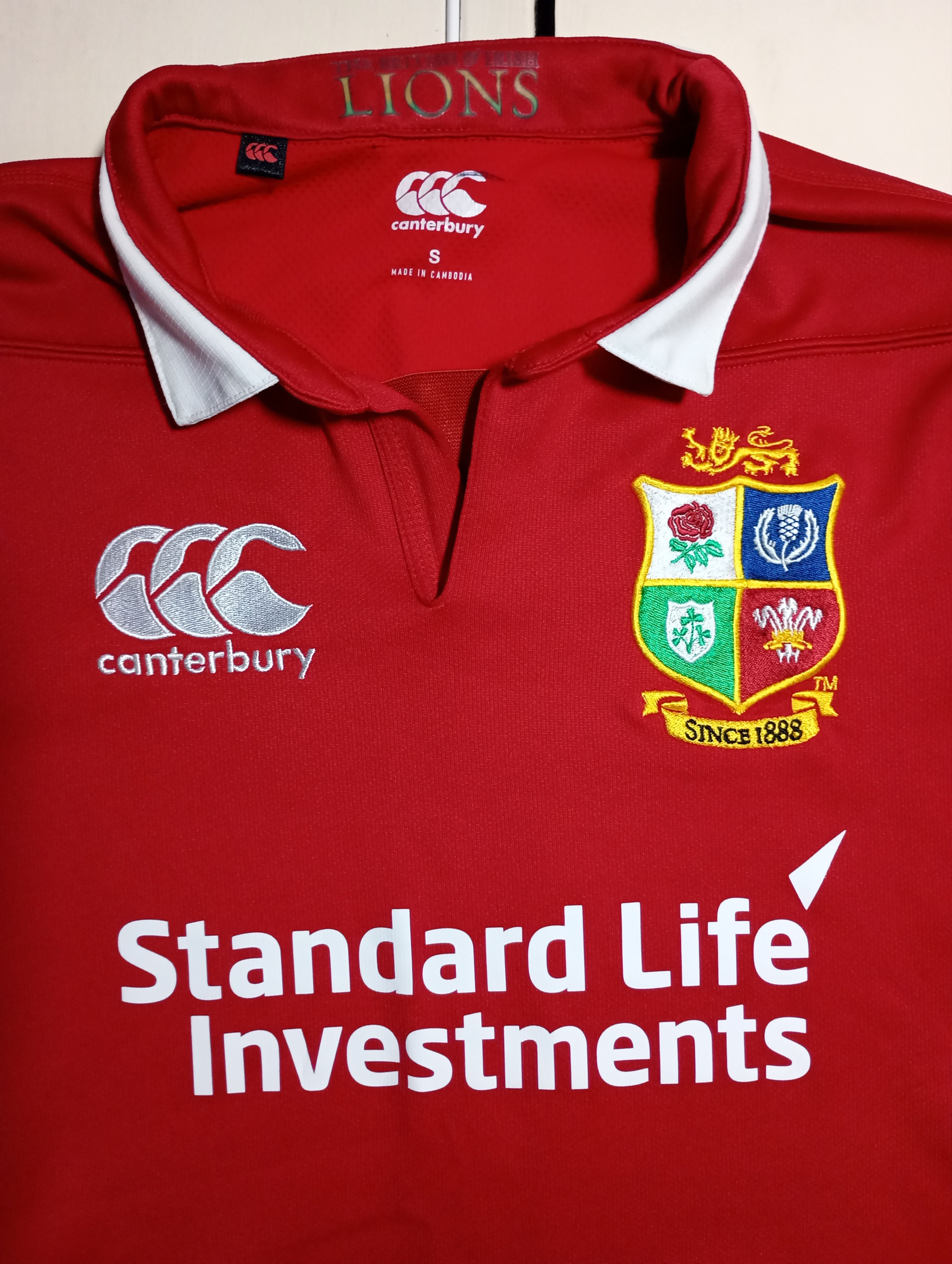 Canterbury of New Zealand Canterbury British & Irish Rugby Shirt 2017 Size US S / EU 44-46 / 1 - 4 Thumbnail