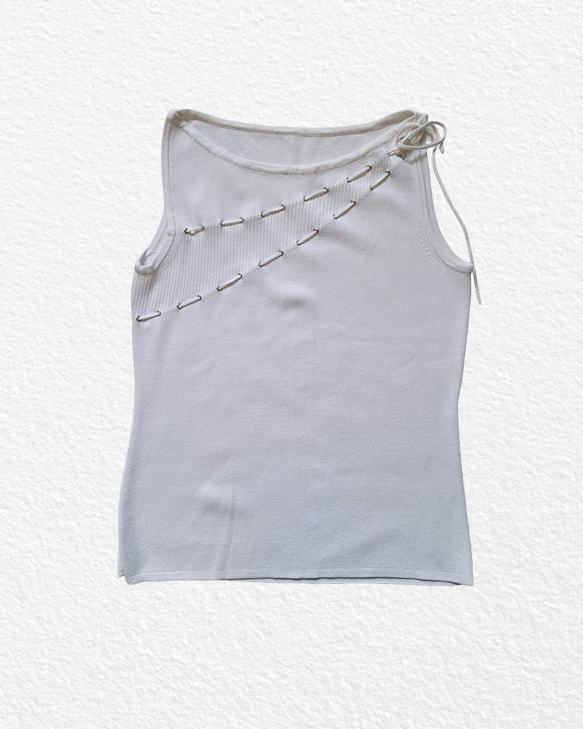 Vintage White Sleeveless Top Size M / US 6-8 / IT 42-44 - 1 Thumbnail
