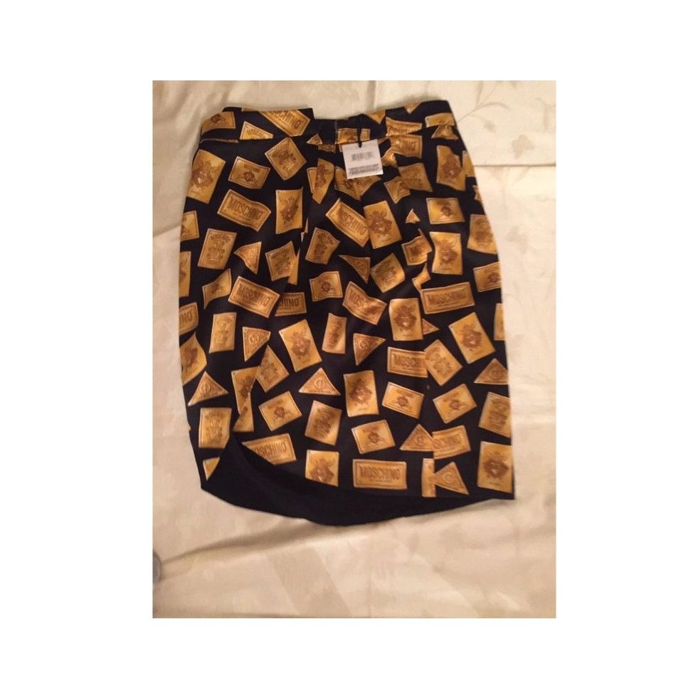Moschino MOSCHINO COUTURE x Jeremy Scott Plaque Satin Skirt Draped Size 26" / US 2 / IT 38 - 6 Thumbnail