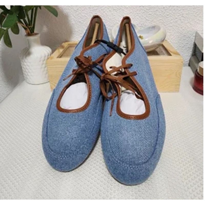 Zara ZARA Contrasting Ballet Flats NWT Size US 8 / IT 38 - 6 Thumbnail