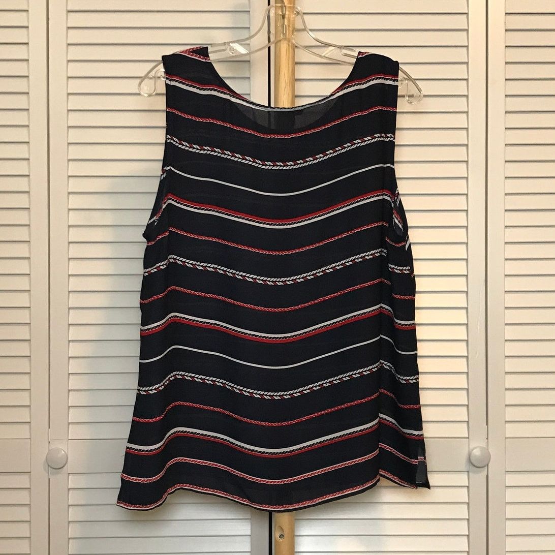 Other Talbots Striped Scoop Neck Sleeveless Camisole Blouse L Size L / US 10 / IT 46 - 2 Thumbnail