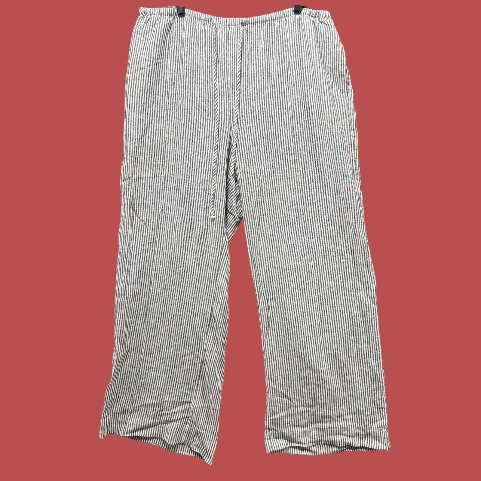Other A New Day - Women's High-Rise Wide Leg Linen Pants - Black/W Size 38" / US 16 / IT 52 - 5 Thumbnail