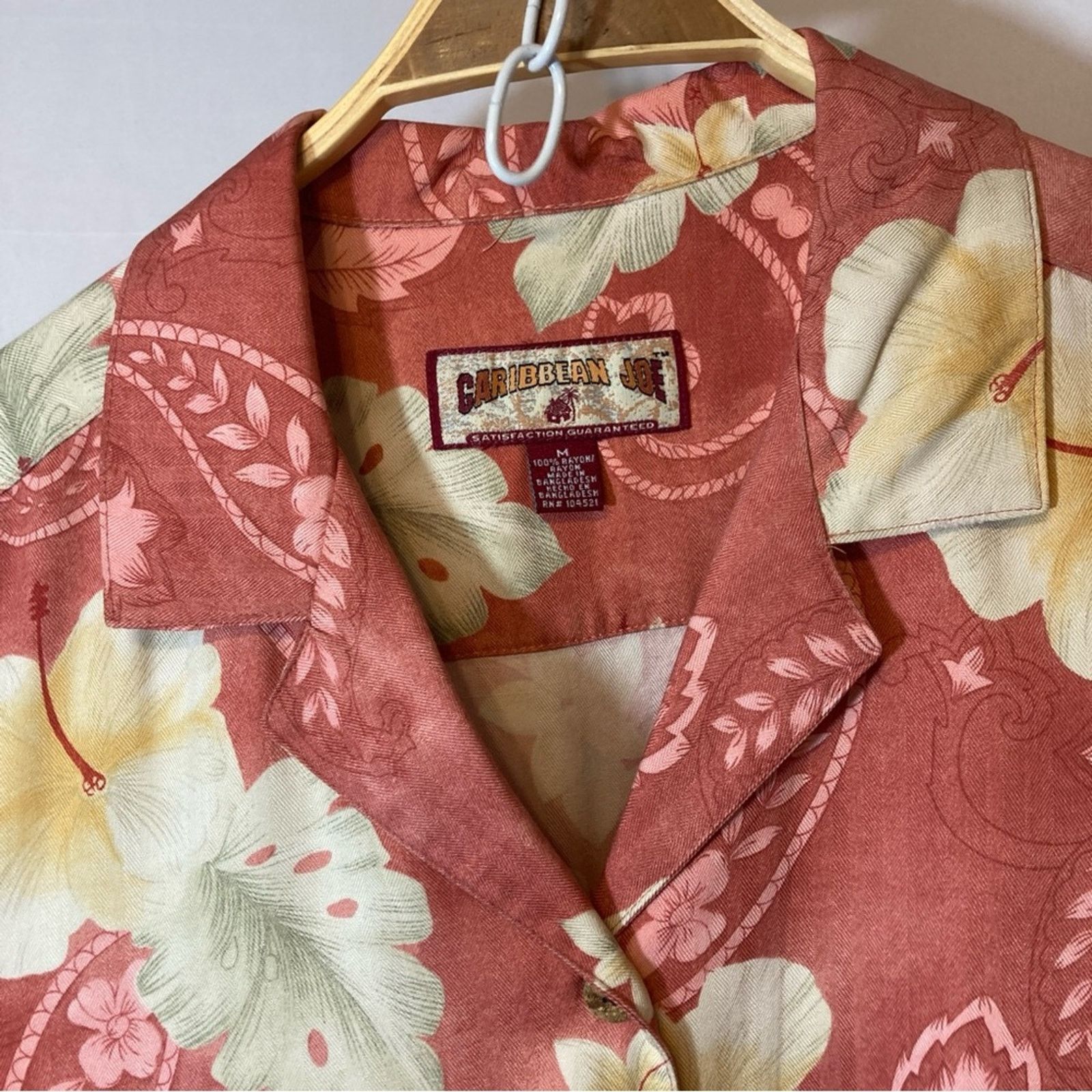 Other Caribbean Joe Tropical Floral Button Up Blouse Top Size M / US 6-8 / IT 42-44 - 9 Thumbnail