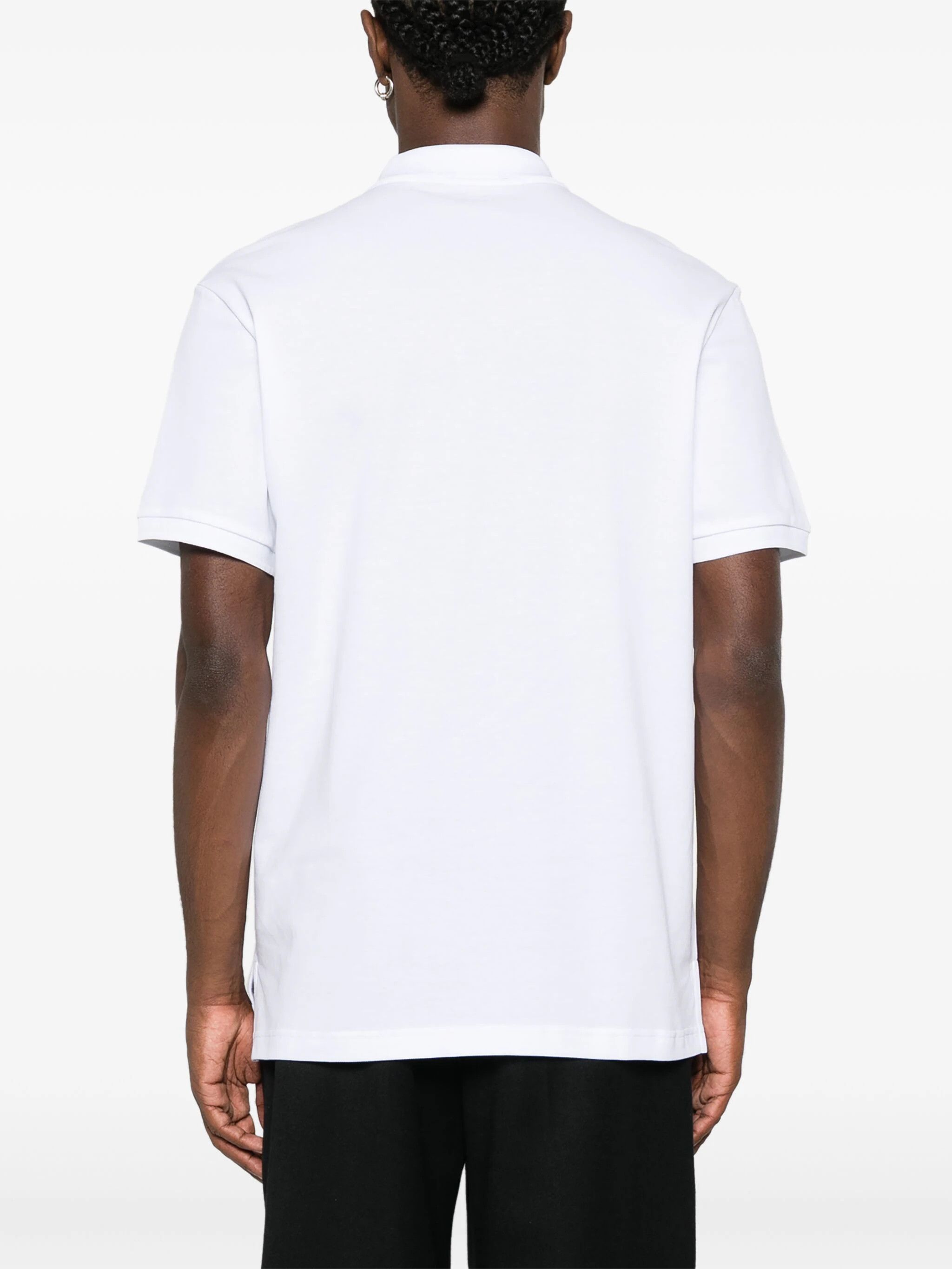 Moschino o1s22i1n0924 Embroidered Logo Polo Shirt in White Size US M / EU 48-50 / 2 - 4 Thumbnail