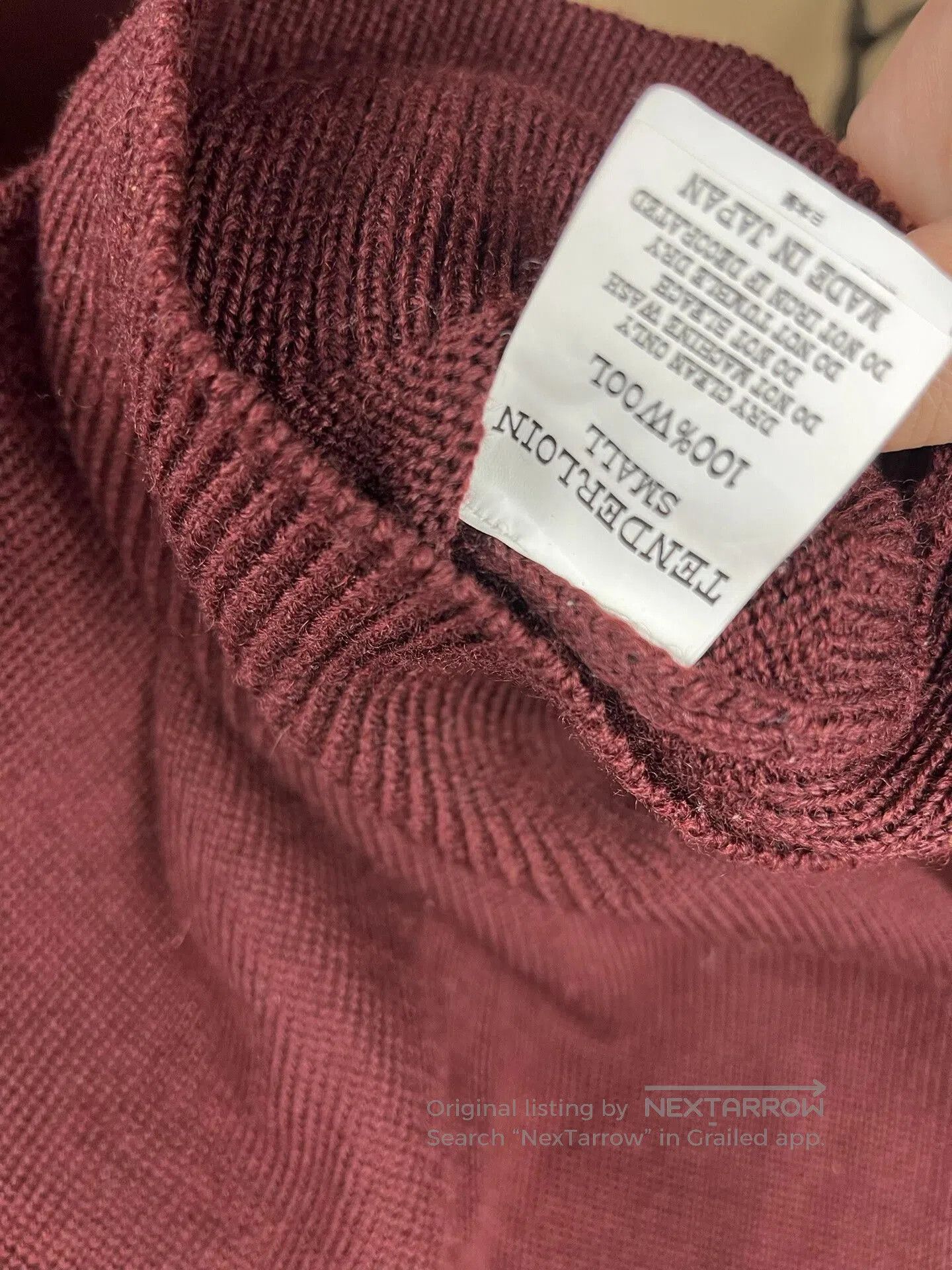 Tenderloin Tenderloin Wine Color Sweater Size S. Size US S / EU 44-46 / 1 - 2 Thumbnail