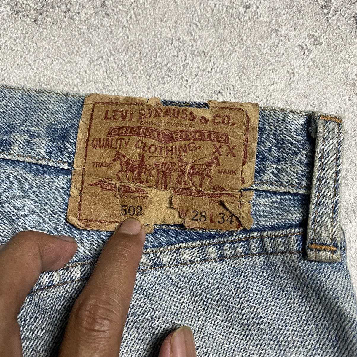 Levi's Dirty Blue Red Line Big E Levis 502-XX Jeans Red Line Size US 28 / EU 44 - 7 Thumbnail
