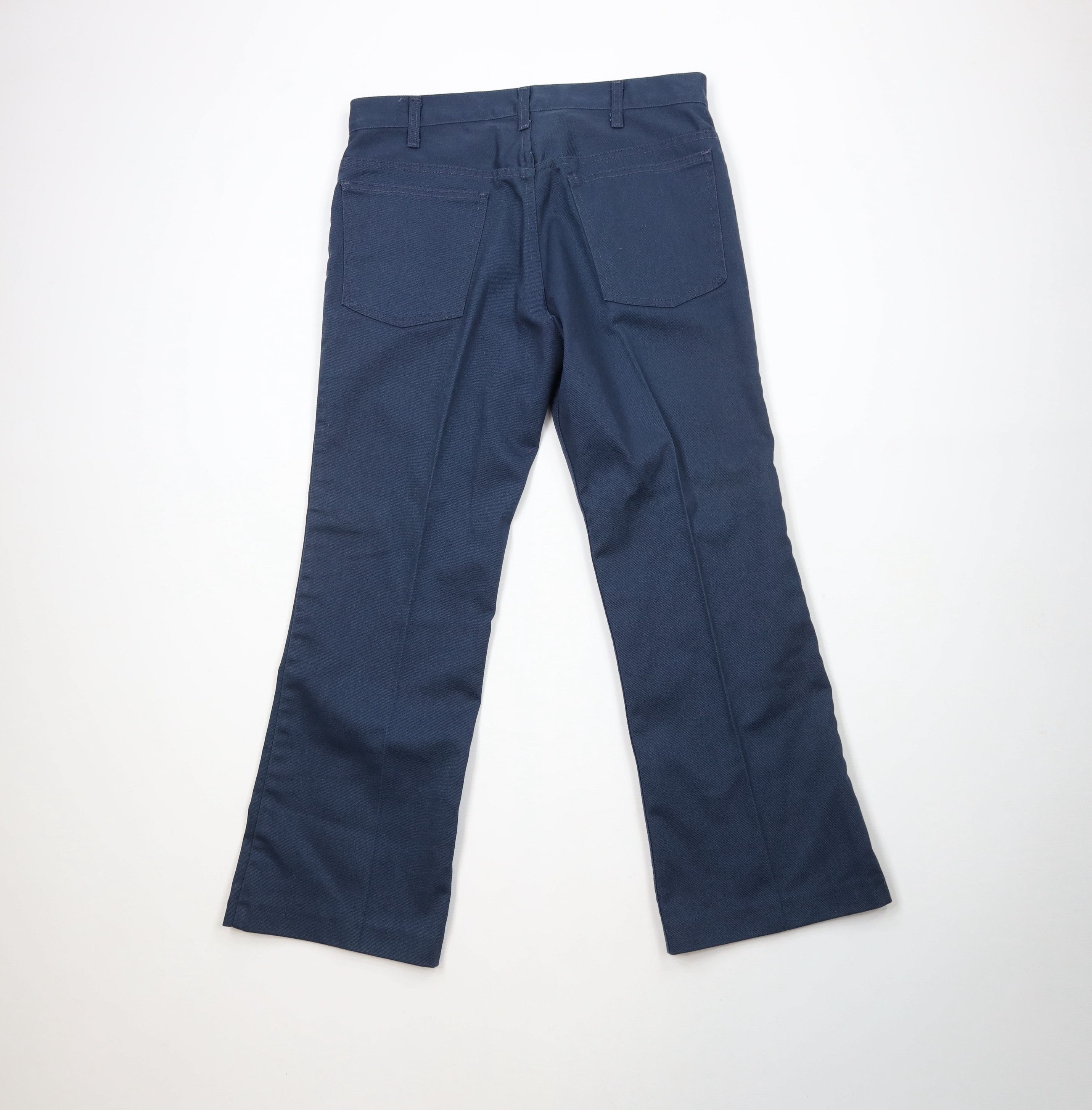 Vintage Vintage 70s Streetwear Flared Wide Leg Denim Jeans Blue USA Size US 33 - 10 Thumbnail
