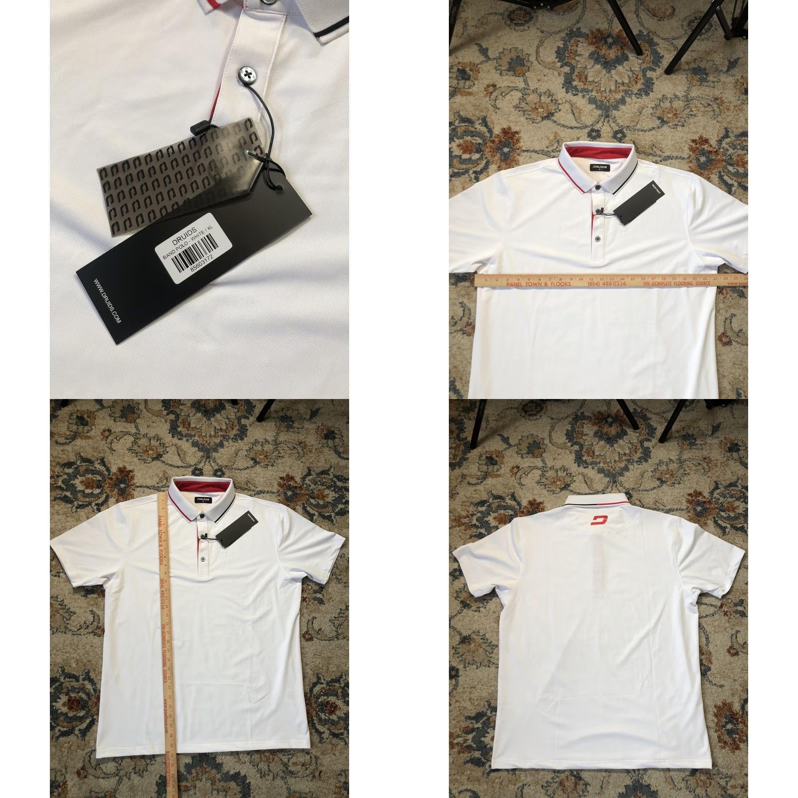 Vintage Druids Polo Shirt Mens XL White Band Polo Golf Performance Short Sleeve Size US XL / EU 56 / 4 - 8 Thumbnail