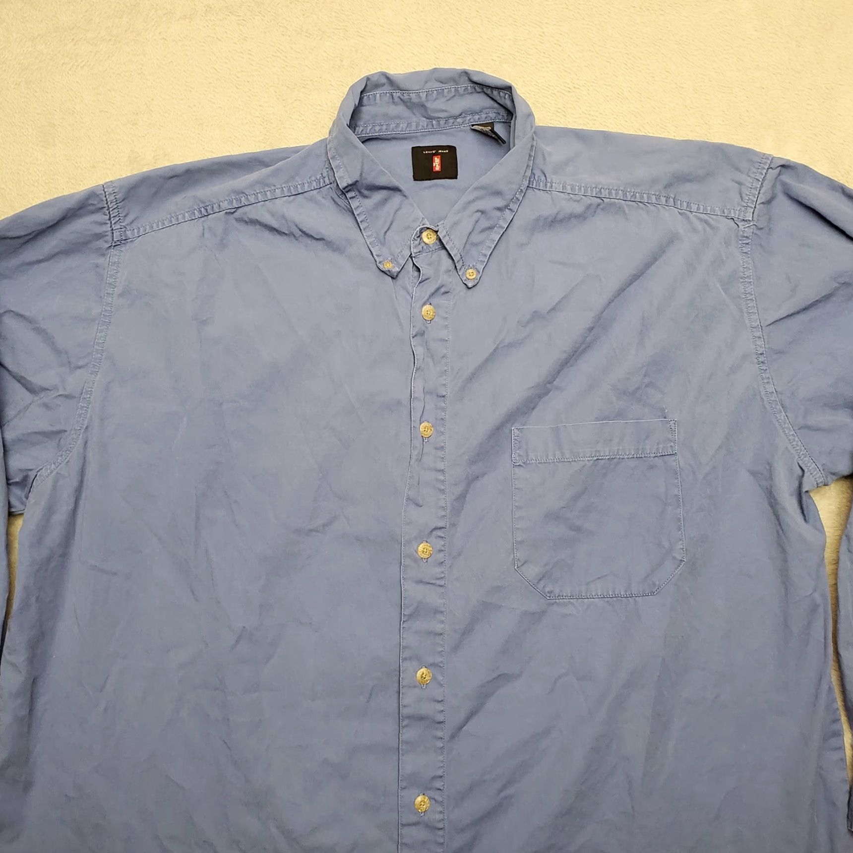 Levi's Levi's Jeans Shirt Mens XL Blue Button-Down Red Tab 100% Cotton Outdoor Casual Shirt Mens XL Blue Denim Button-Up Casual Outdoor Red Tab 100% Cotton Size US XL / EU 56 / 4 - 2 Thumbnail