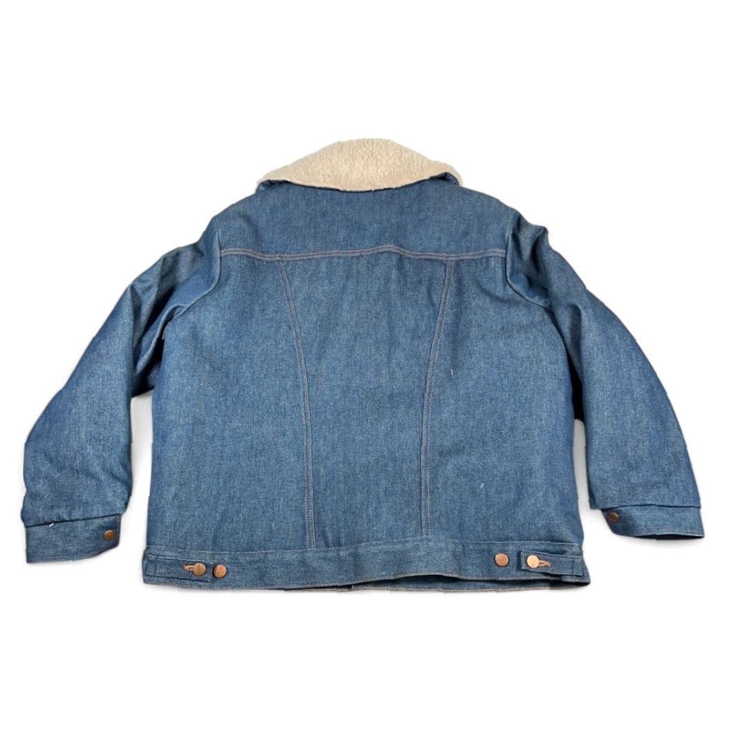 Wrangler VINTAGE Wrangler Jacket Adult XL Blue Denim Sherpa Coat 70s USA Size US XL / EU 56 / 4 - 3 Thumbnail